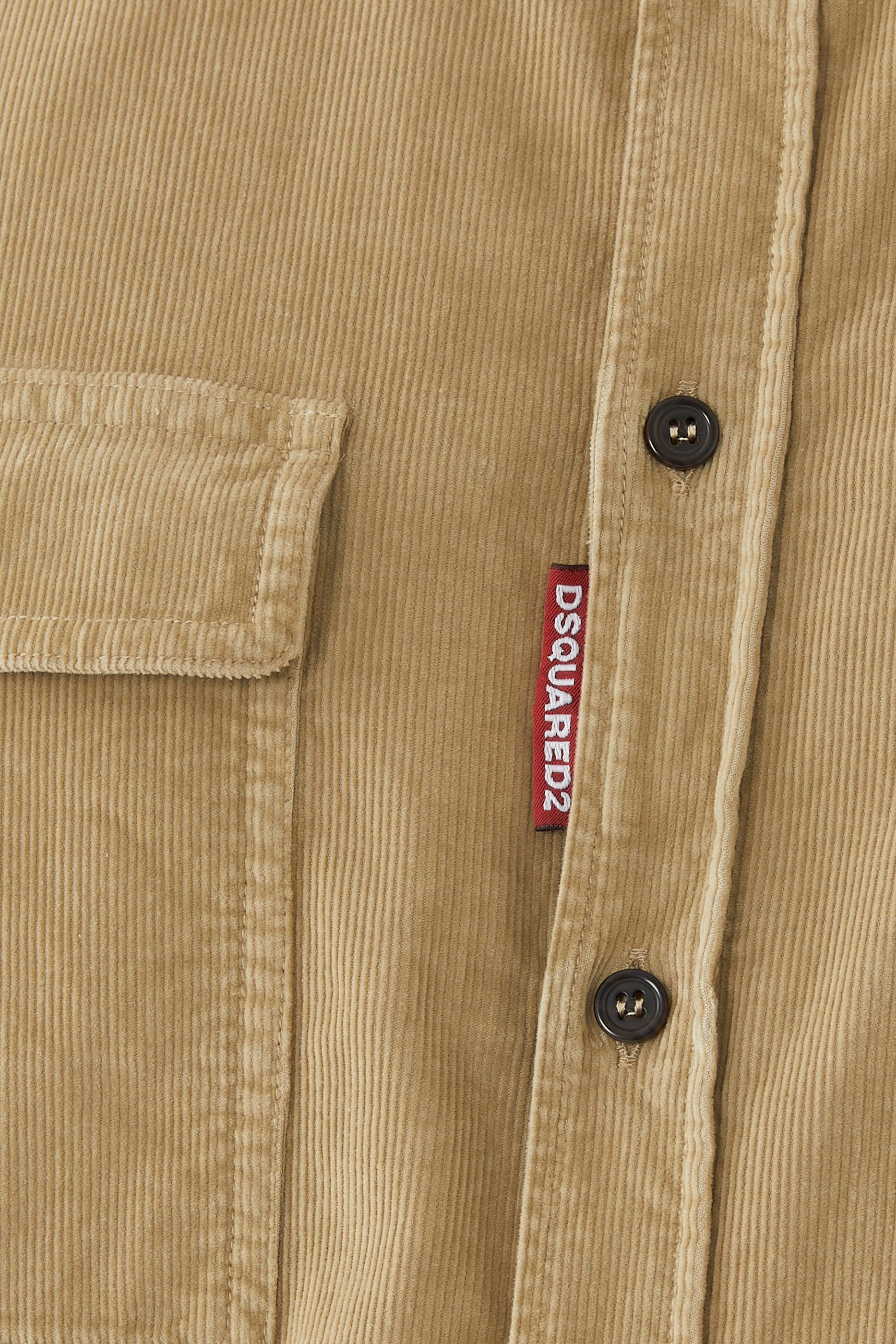 قميص قماش قطني مخملي مضلع