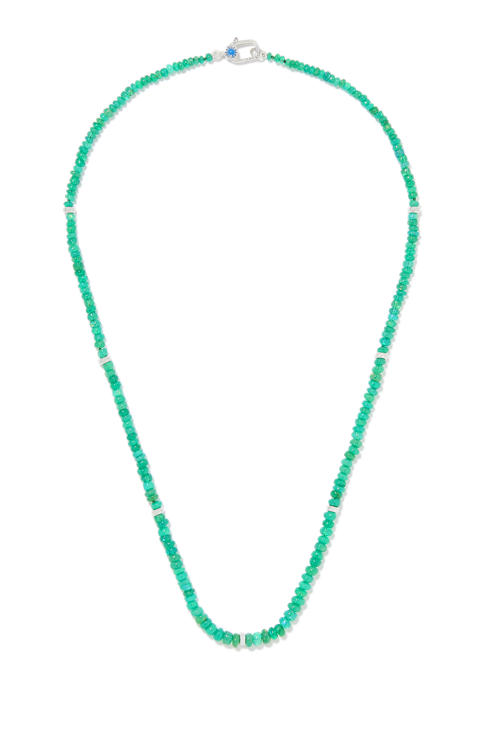 قلادة ميستري مزينة بالأوبال ذهب أبيض عيار 14