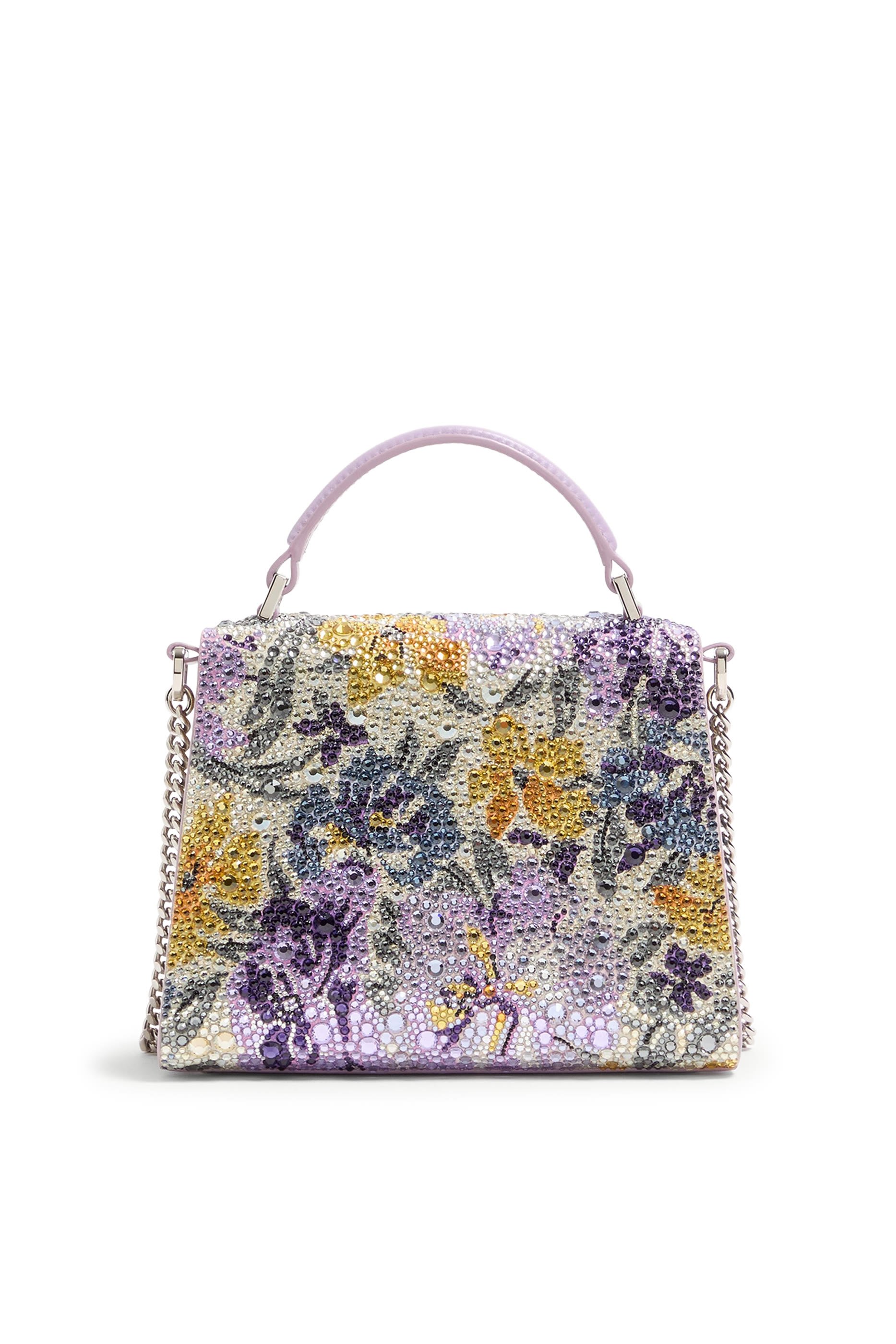 حقيبة بيد علوية وحلية شعار الماركة