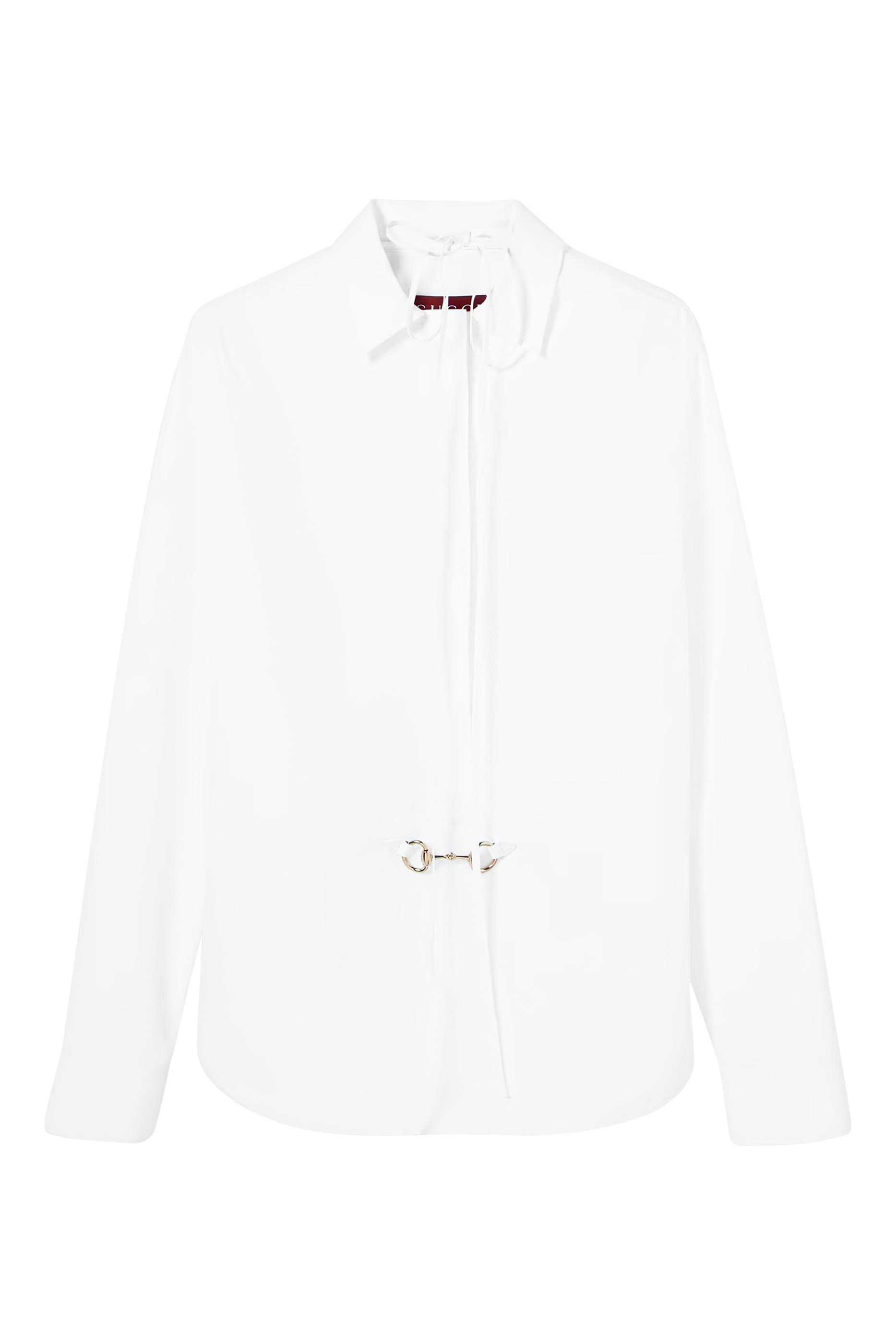 قميص بحلية لجام الحصان قطن بوبلين