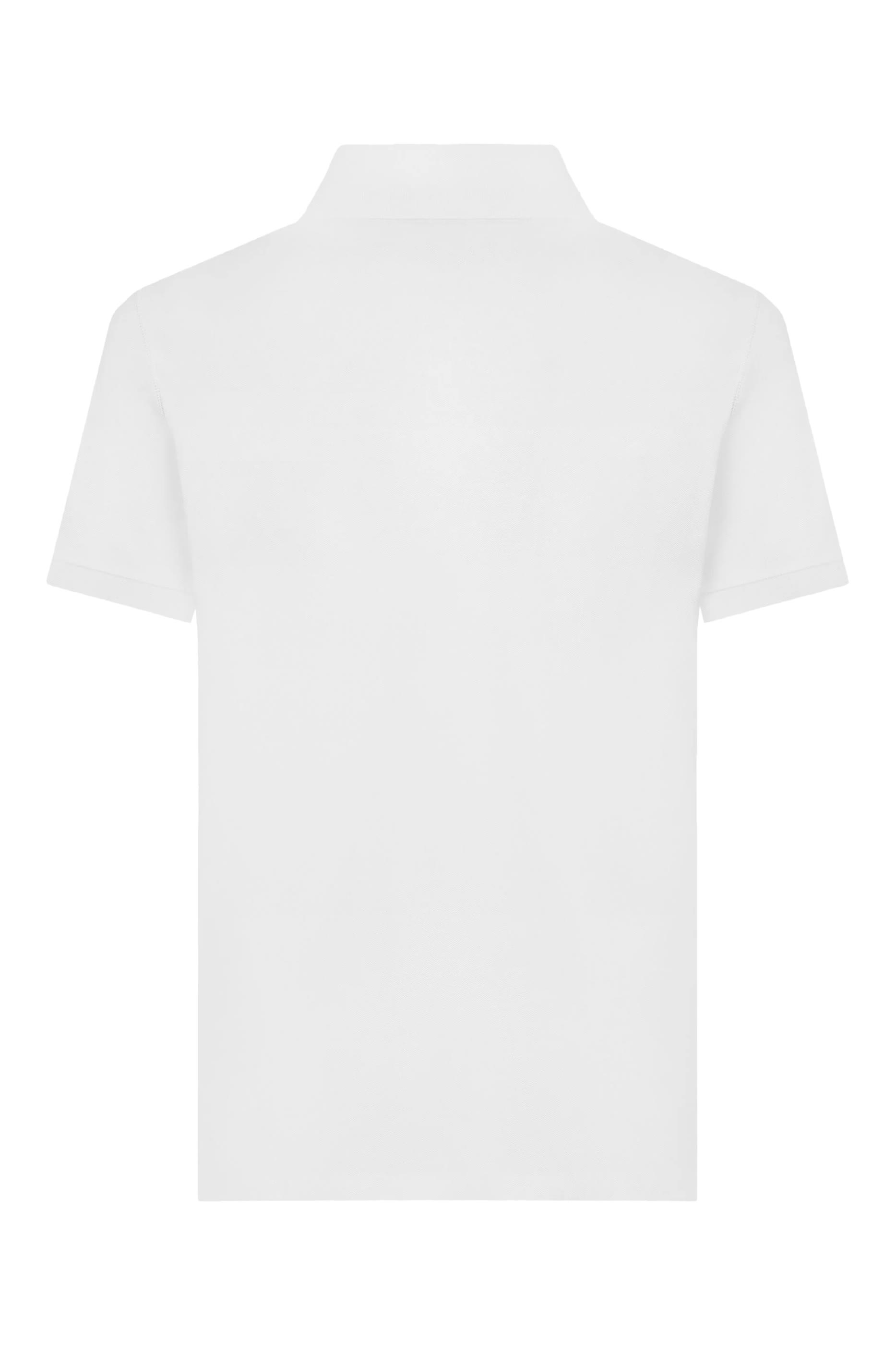 قميص بلولو برقعة بشعار الماركة قطن بيكيه للأطفال