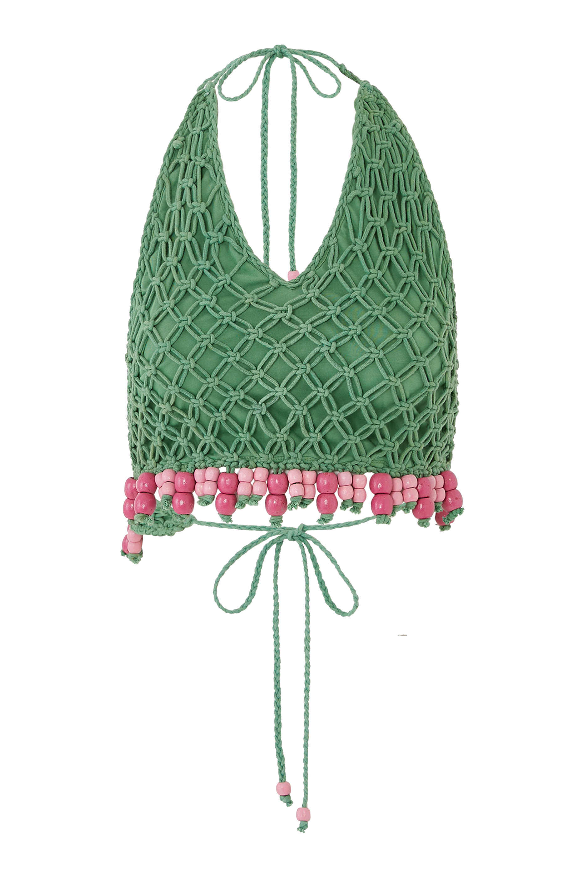 Reis Beaded Macrame Top
