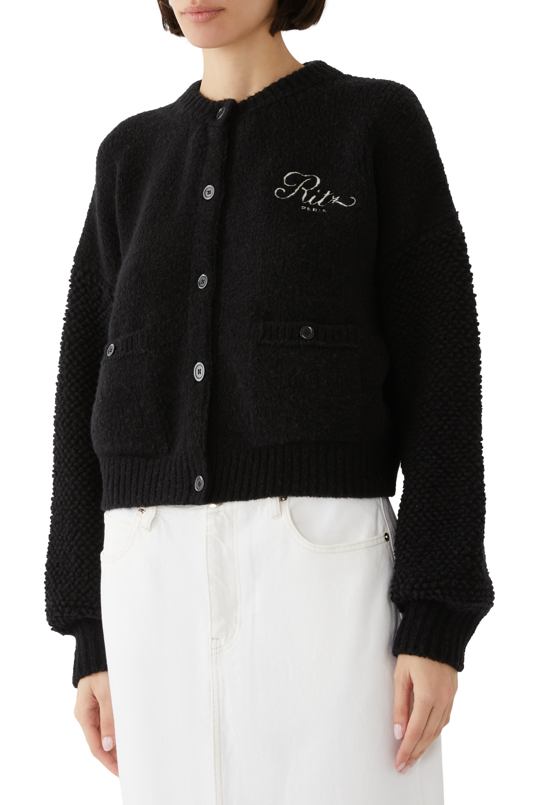 كنزة ريتز بحياكة متنوعة