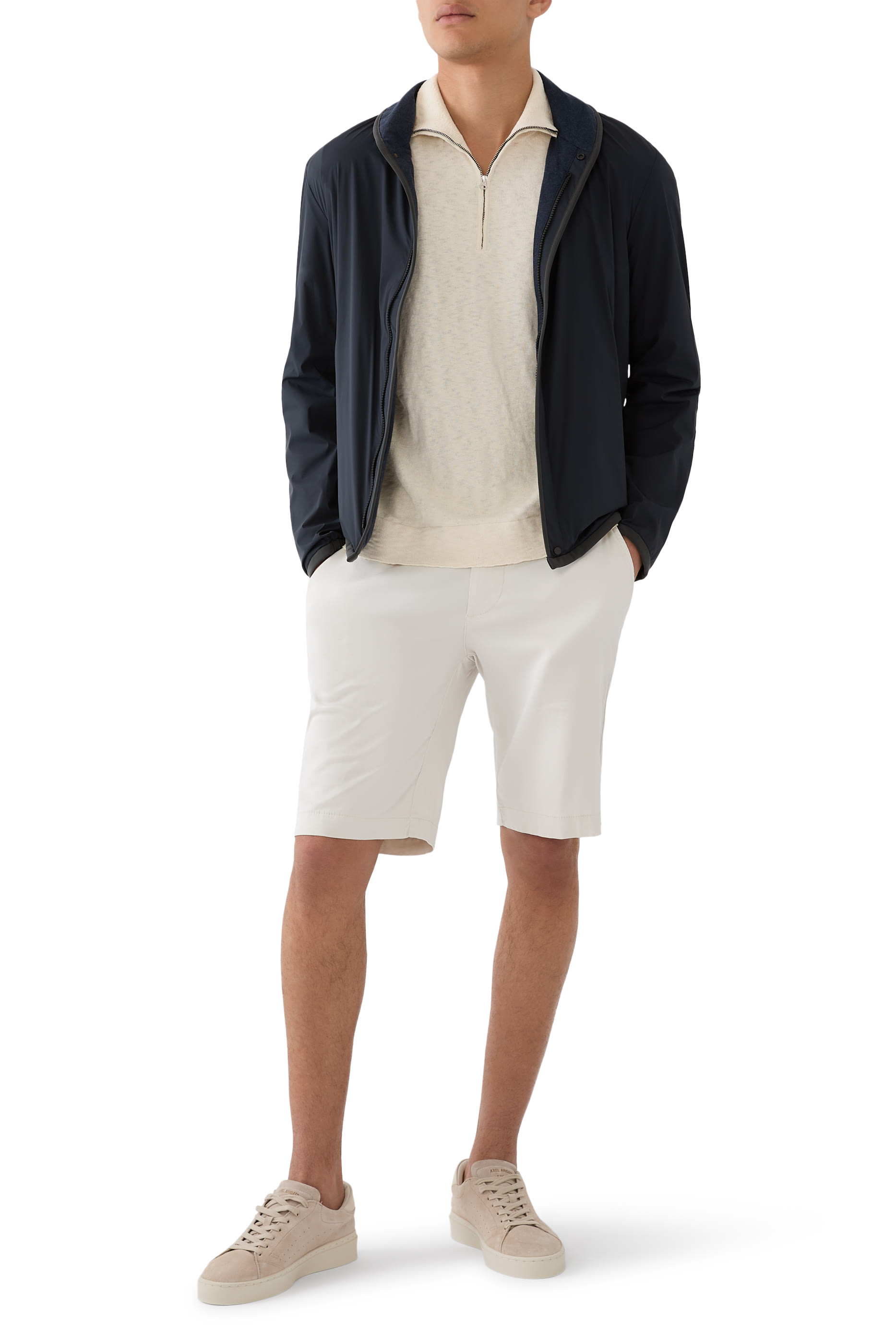 كنزة منسوجة بنصف سحاب