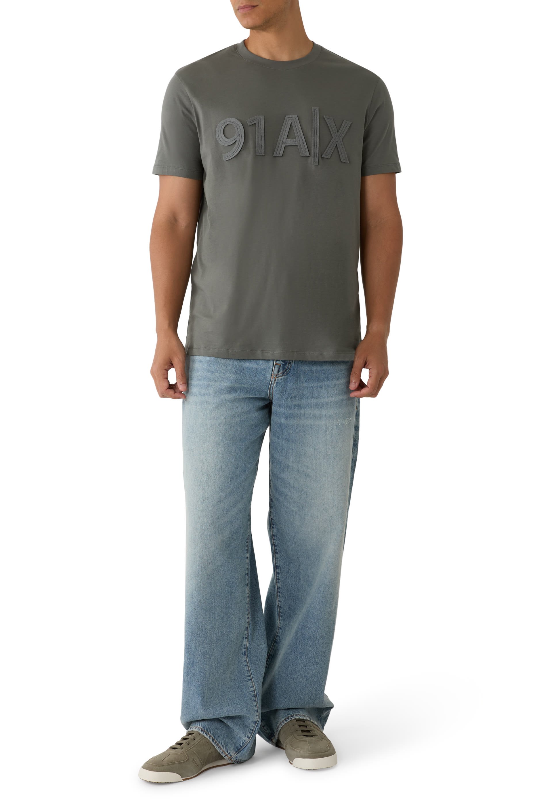 تيشيرت بشعار الماركة قطن جيرسيه 