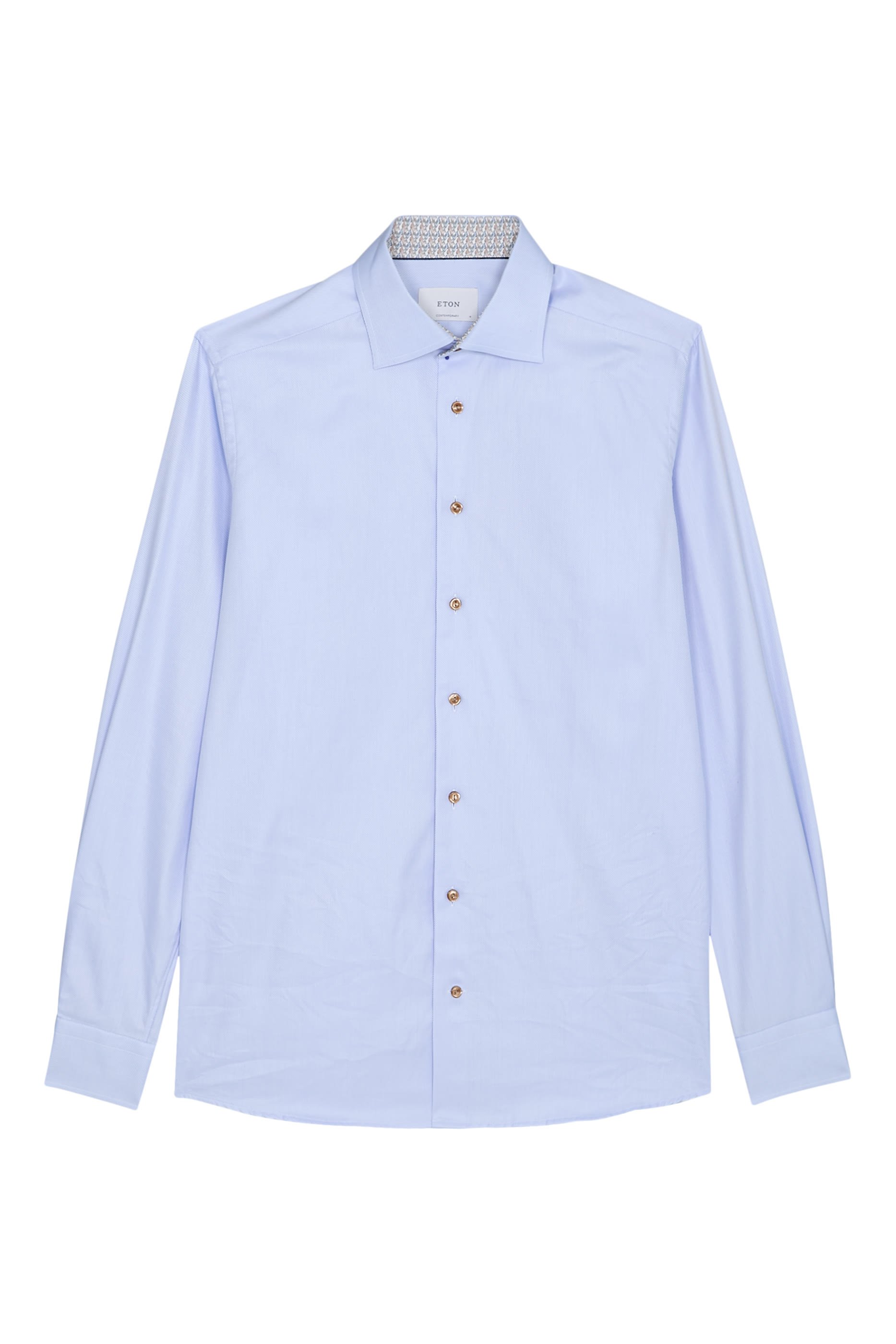 قميص تويل بارز الملمس بنقشة هندسية