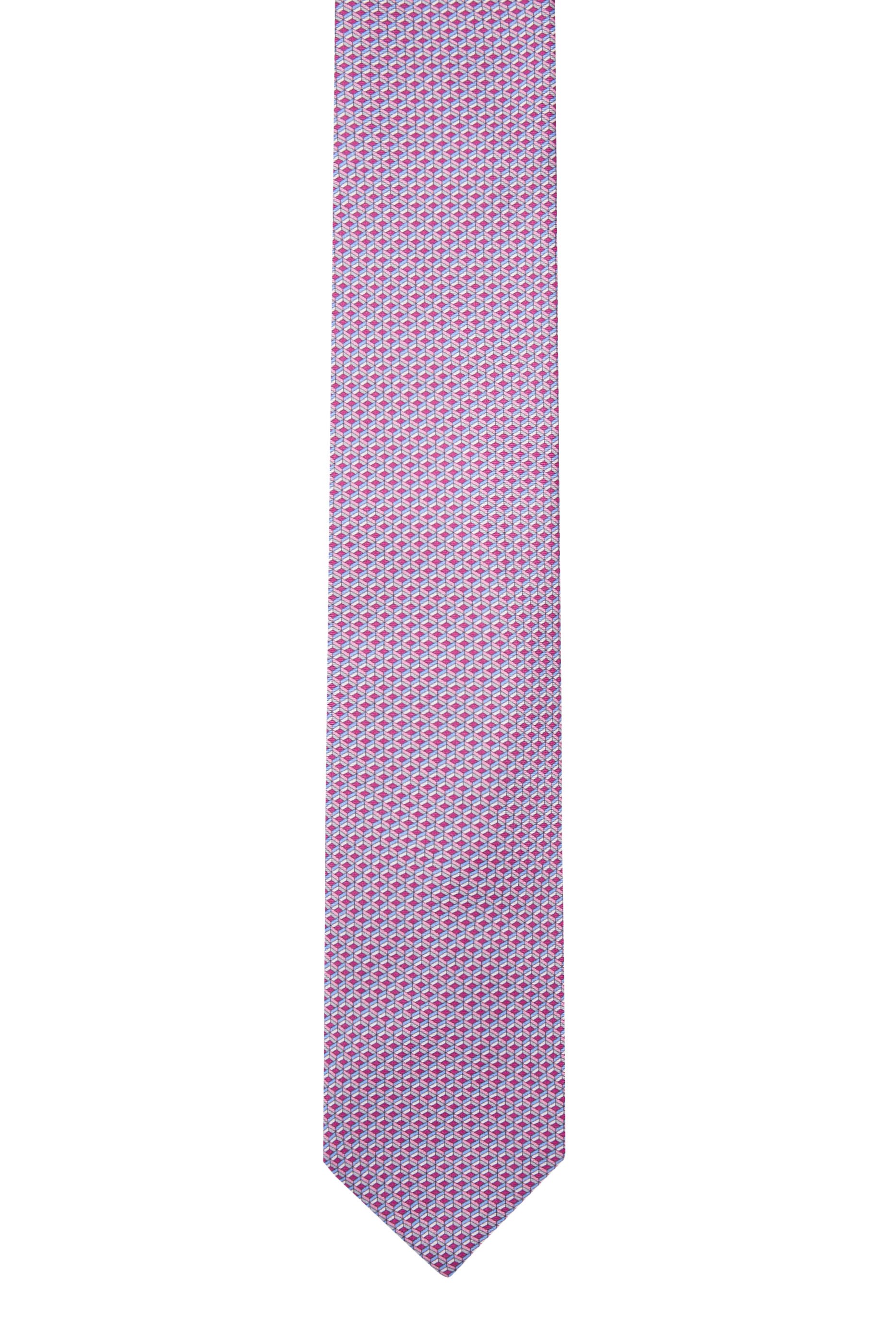 Geometric Print Silk Tie