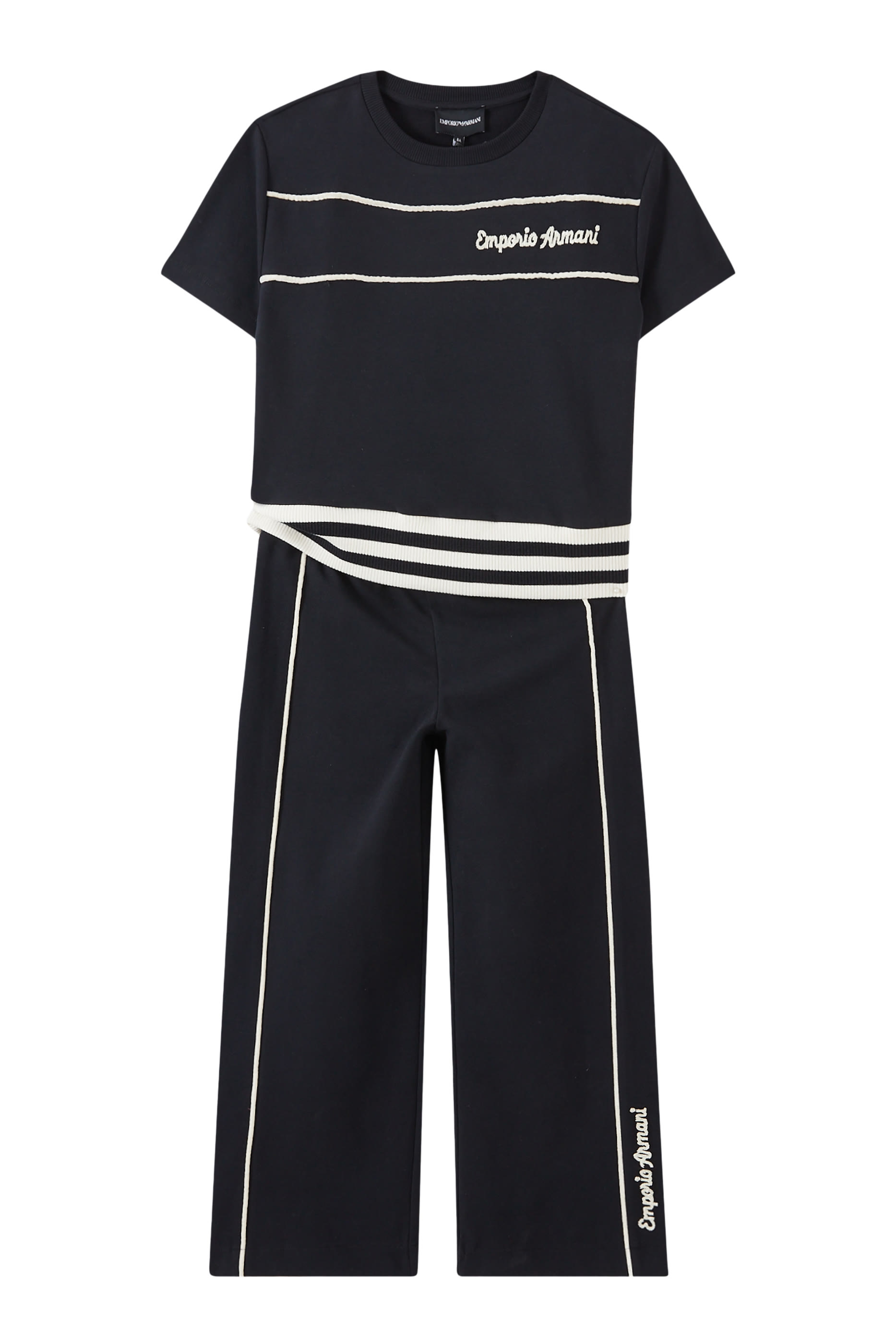 تيشيرت بشعار الماركة قطن للأطفال