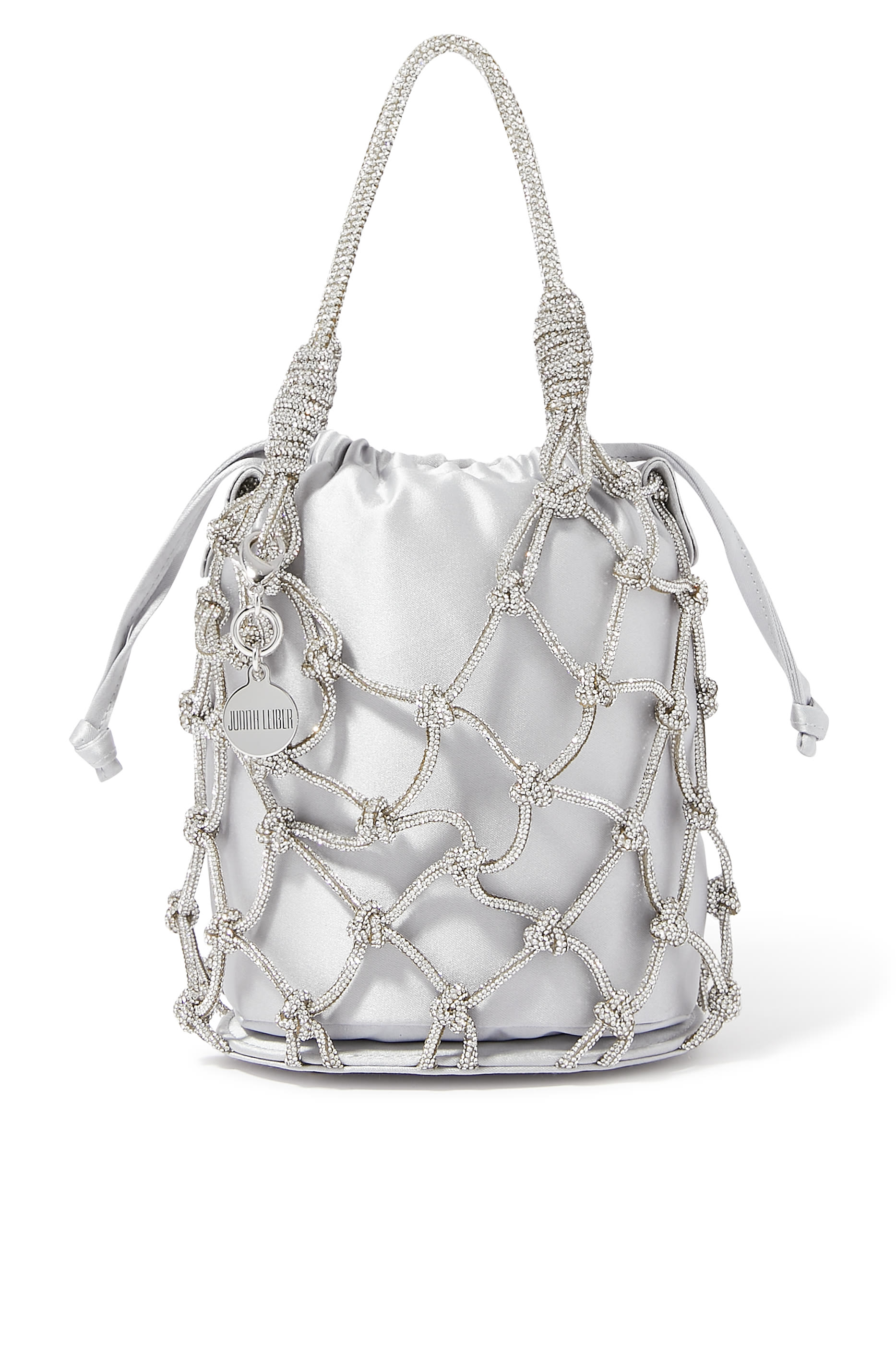 حقيبة صغيرة لامعة قماش شبكي