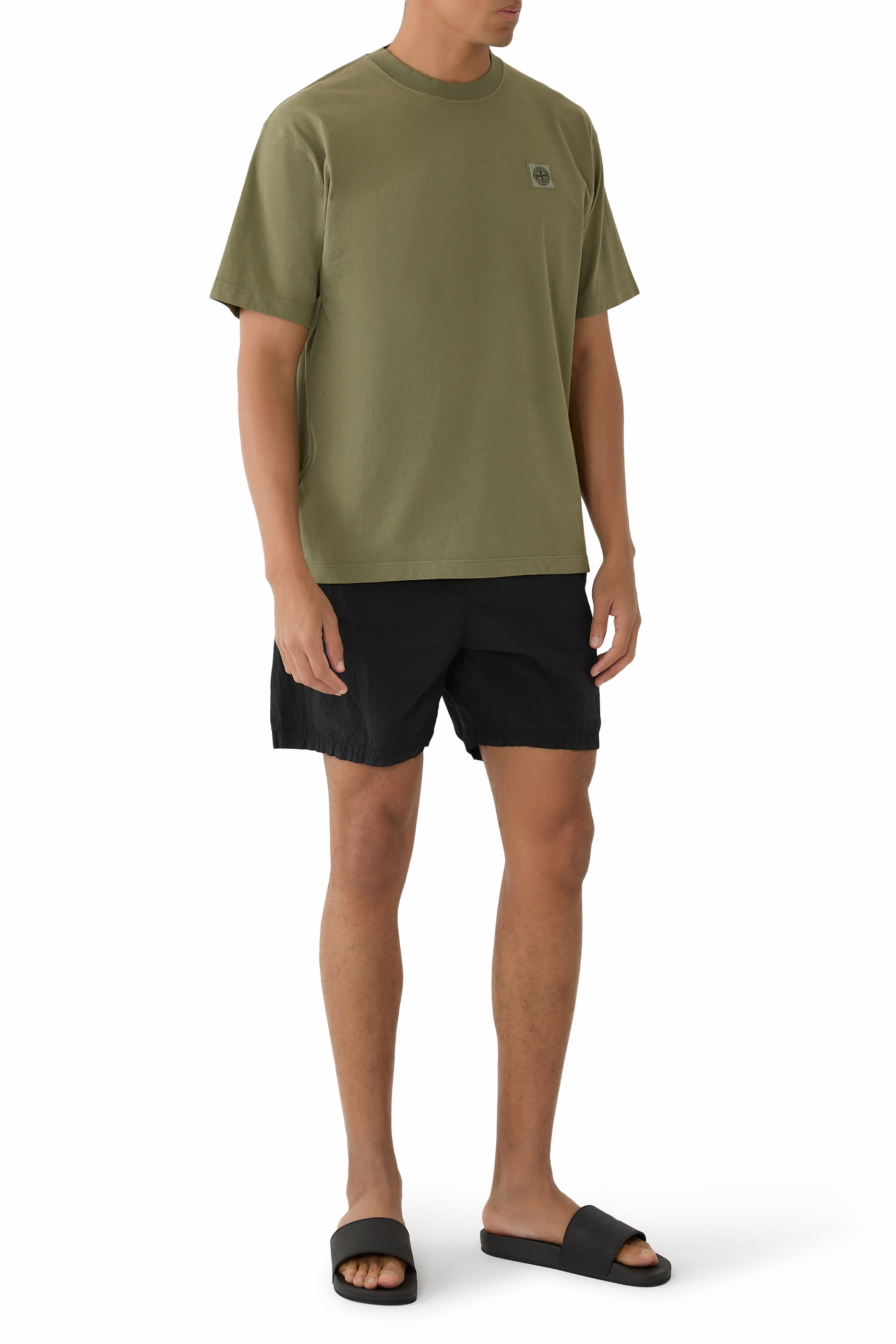 شورت سباحة برقعة شعار الماركة