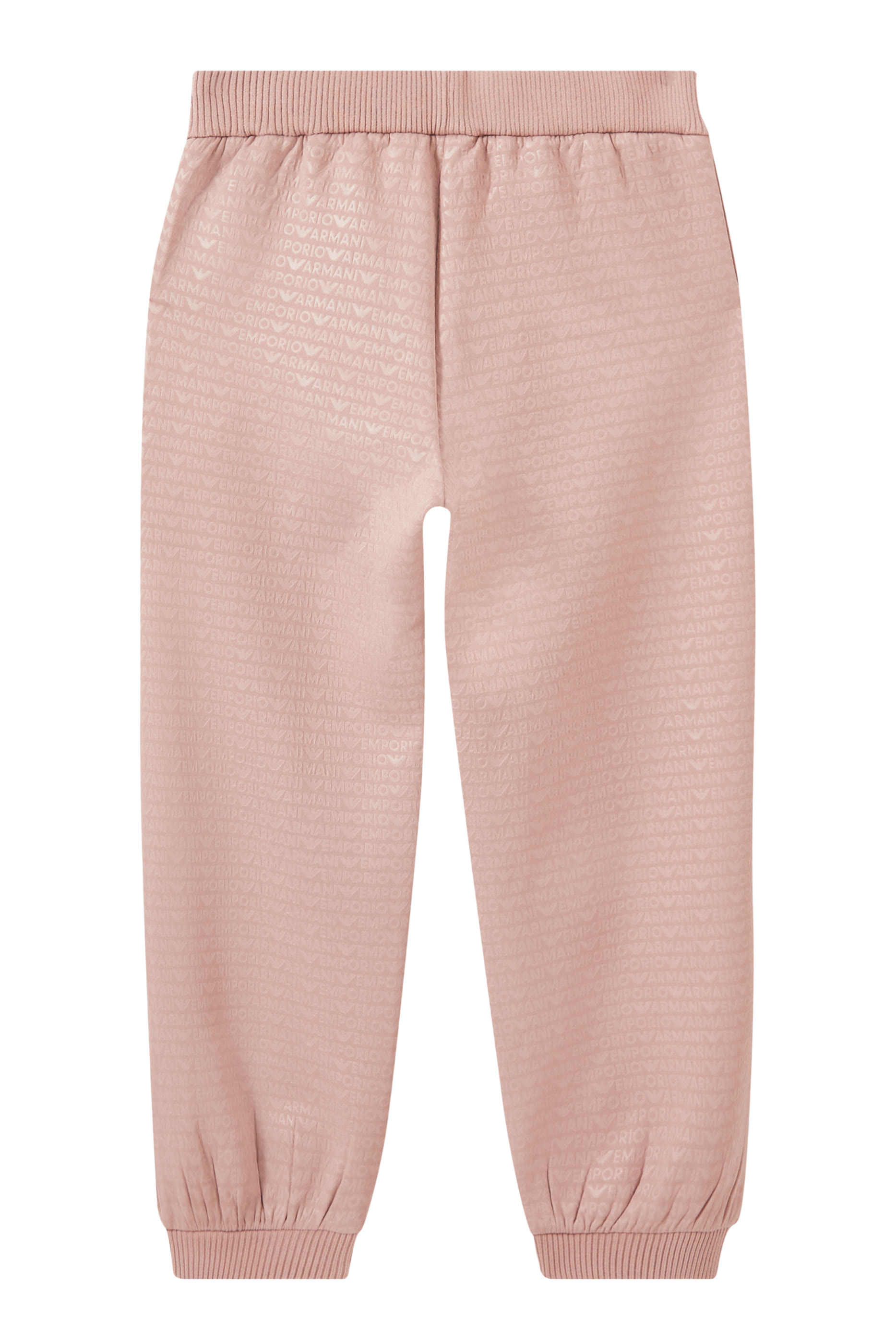 بنطال رياضي مطاطي بشعار الماركة بالكامل للأطفال