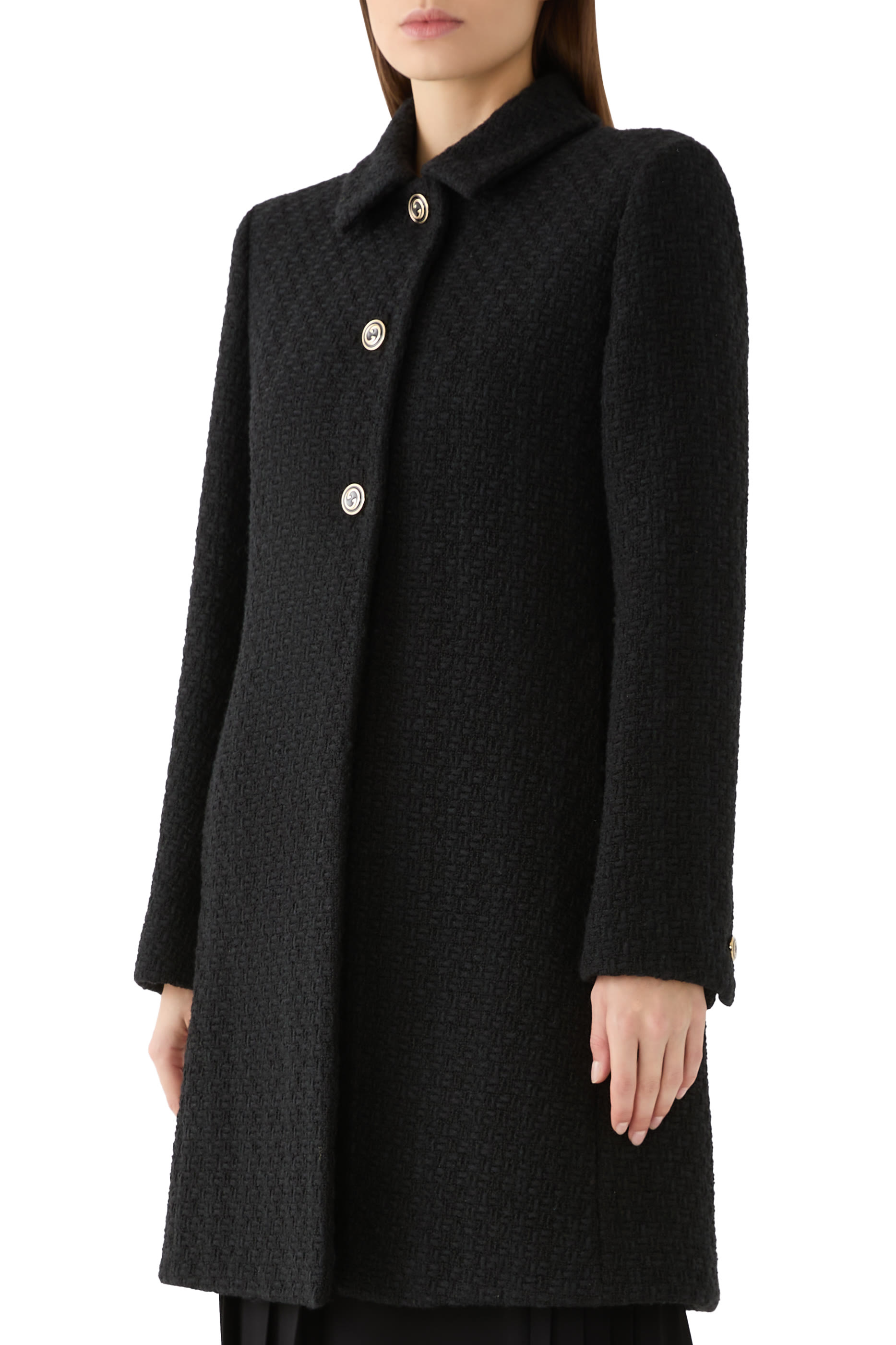 جاكيت تويد بنقشة مربعات