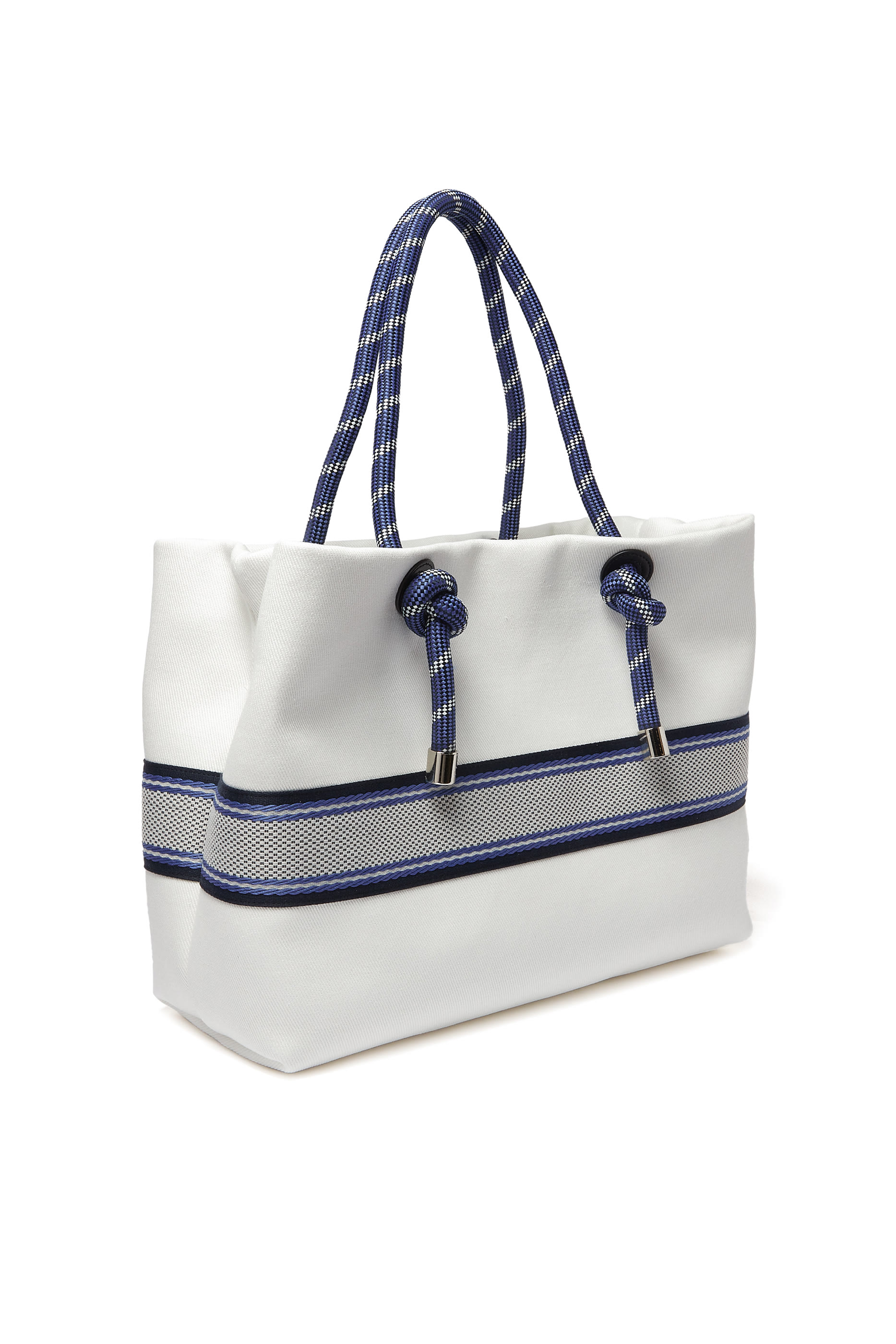 حقيبة يد بشريط بشعار الماركة