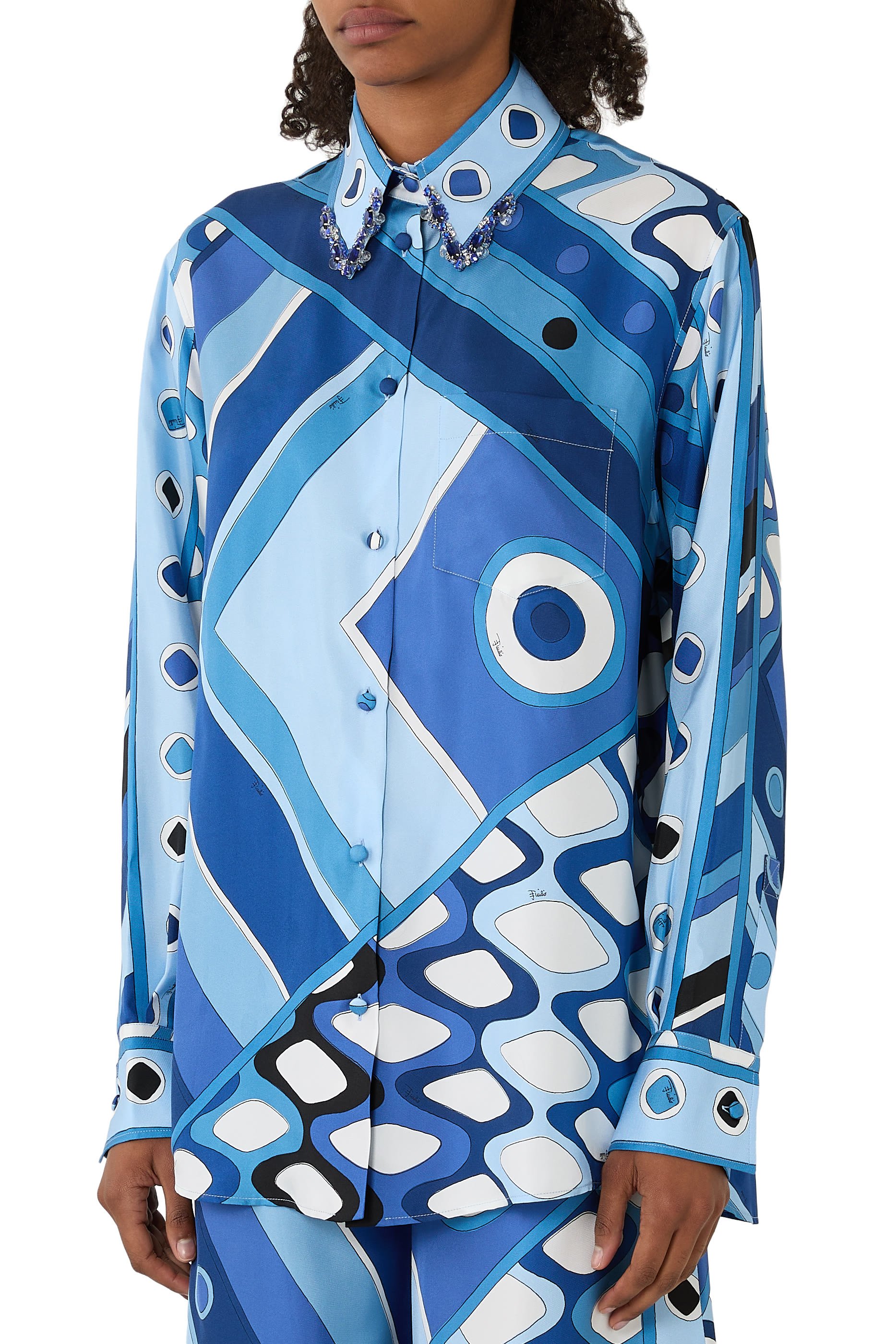 قميص بطبعة فيفارا حرير تويل