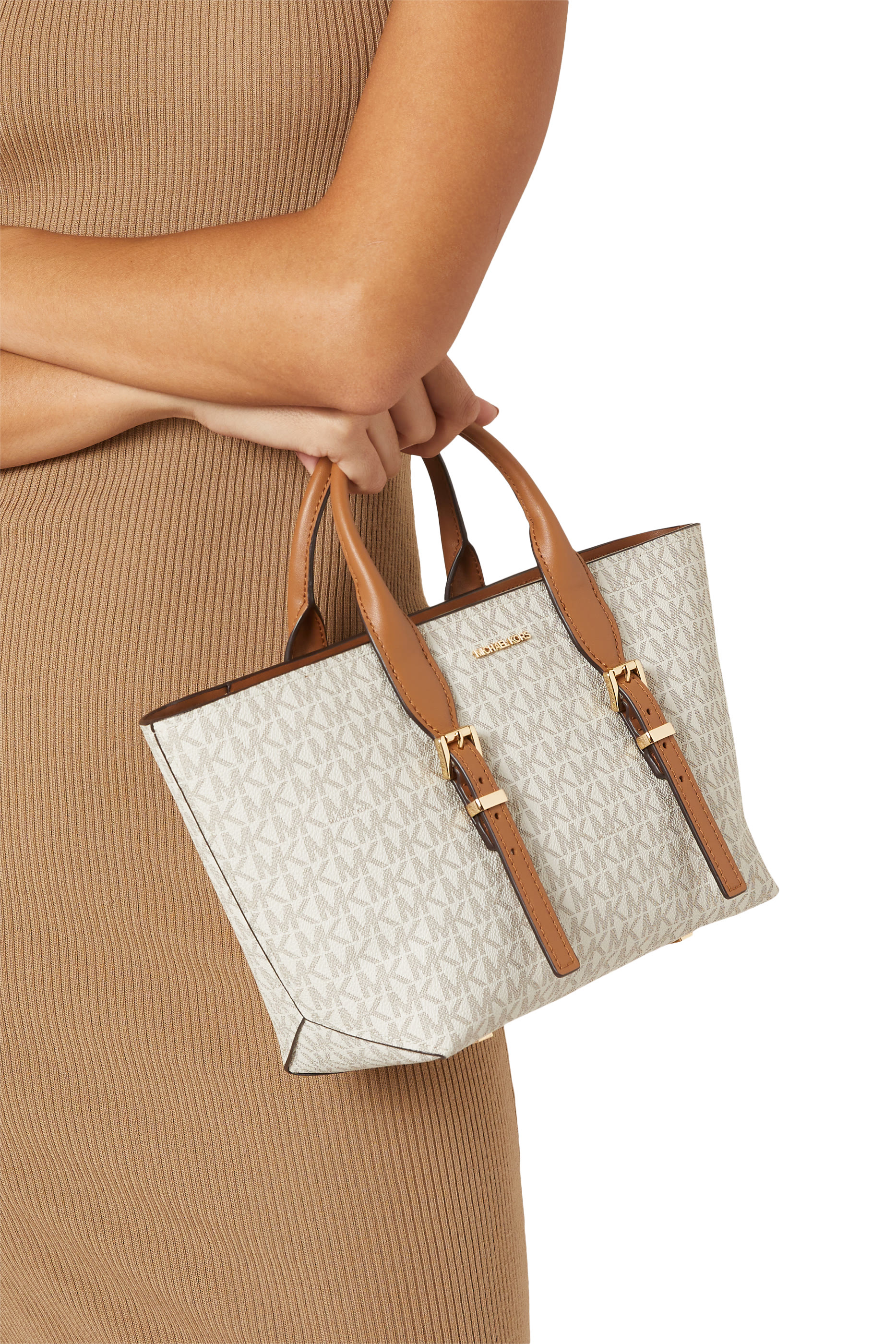 حقيبة يد مور  صغيرة قماش قنب بطلاء شعار الماركة