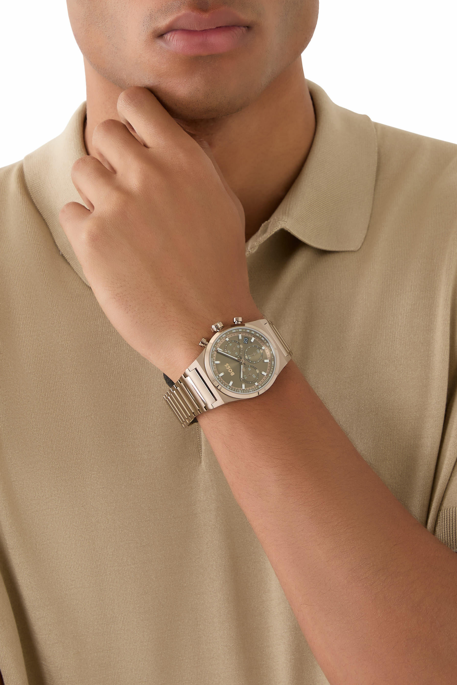 ساعة كرونوغراف كاندور كرونو بمينا أخضر