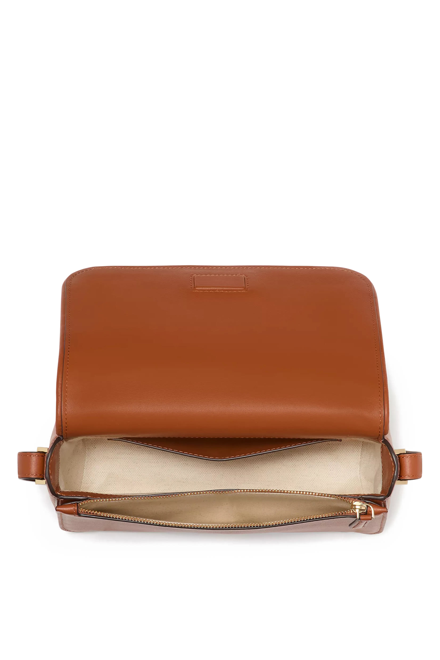 حقيبة كروس بودي صغيرة بغطاء قلاب ونقشة زهور بالشكل البستوني جاكار