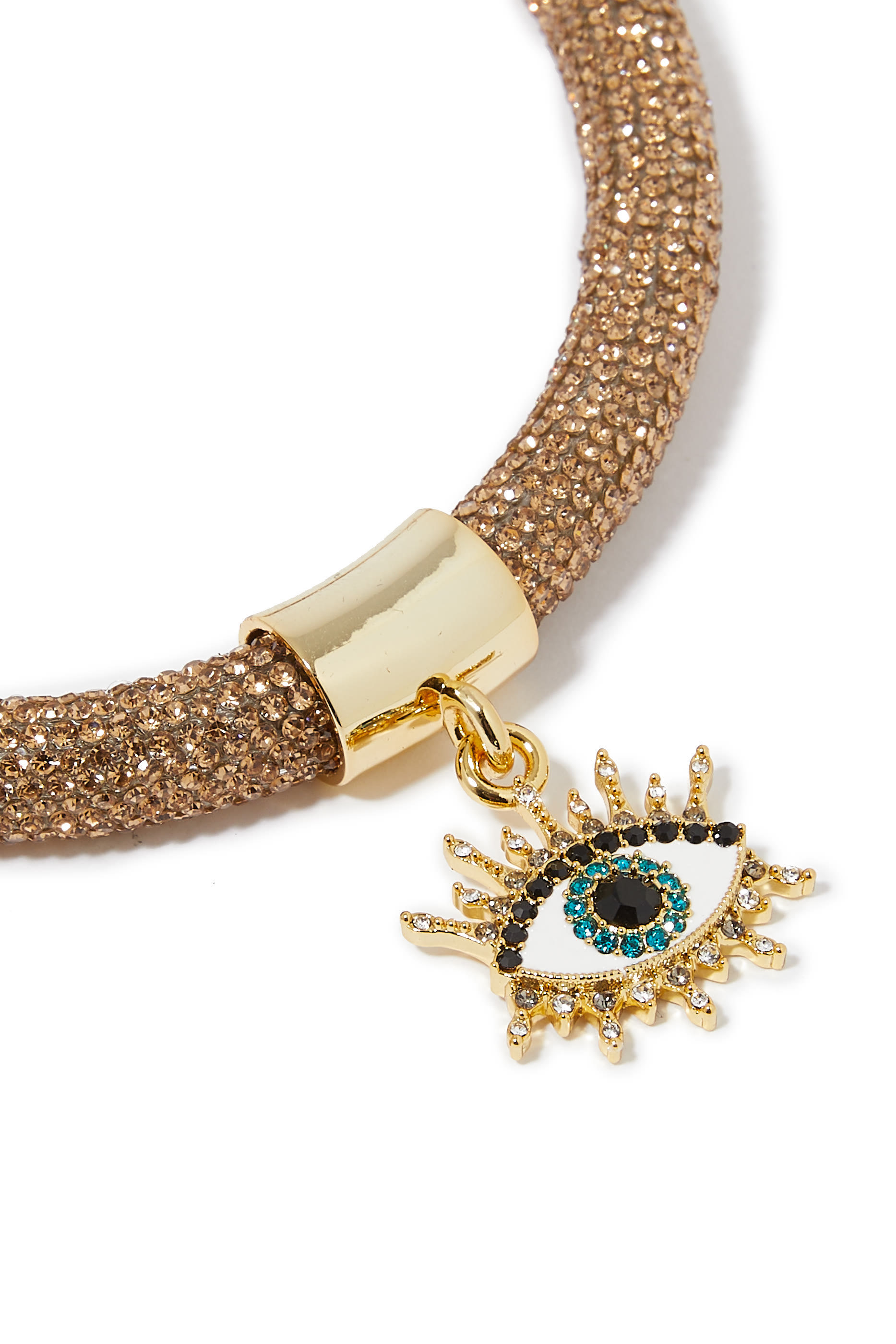 قلادة بتصميم حبل مرصعة بالكريستال