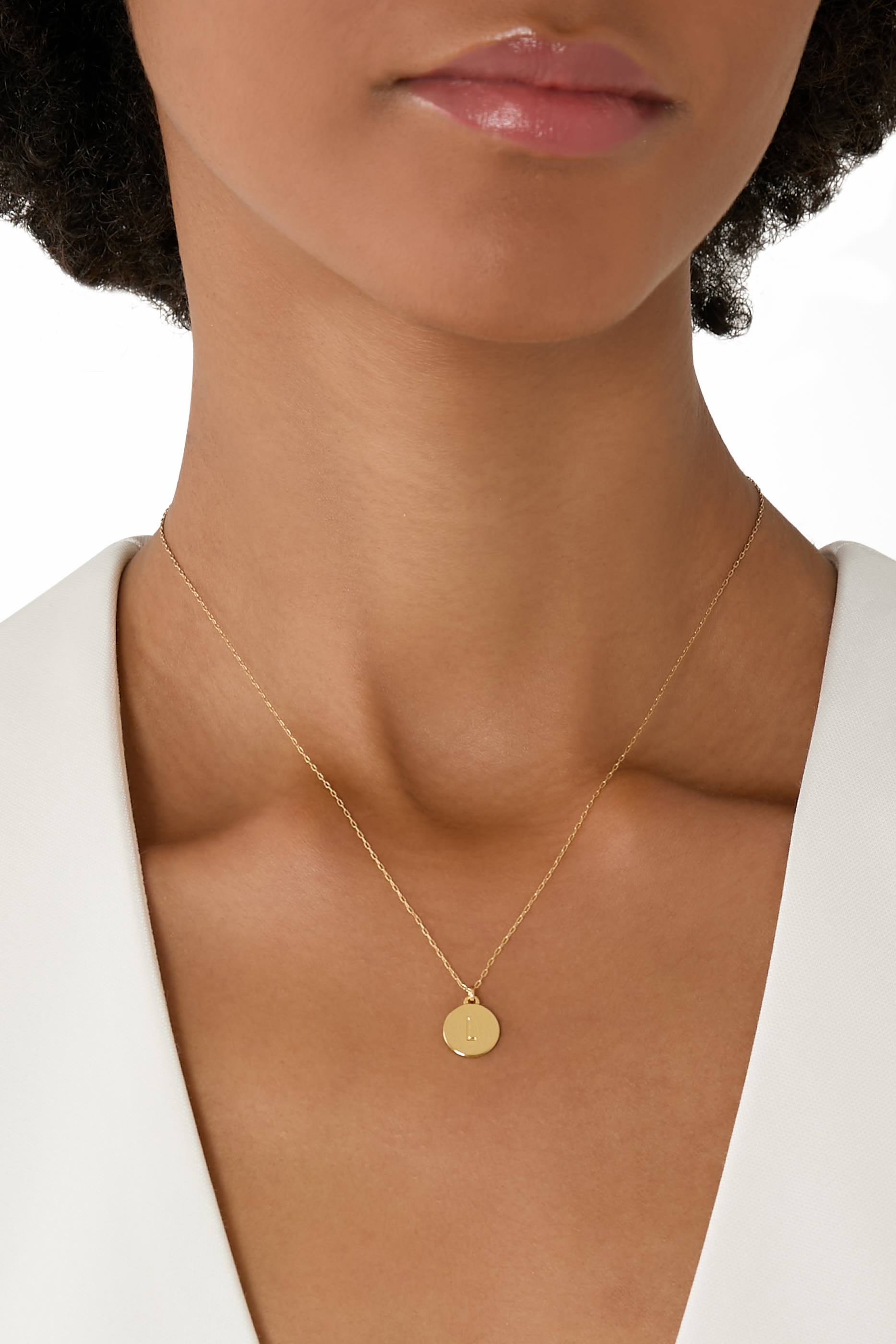 Initial &lsquo;L&rsquo; Mini Pendant