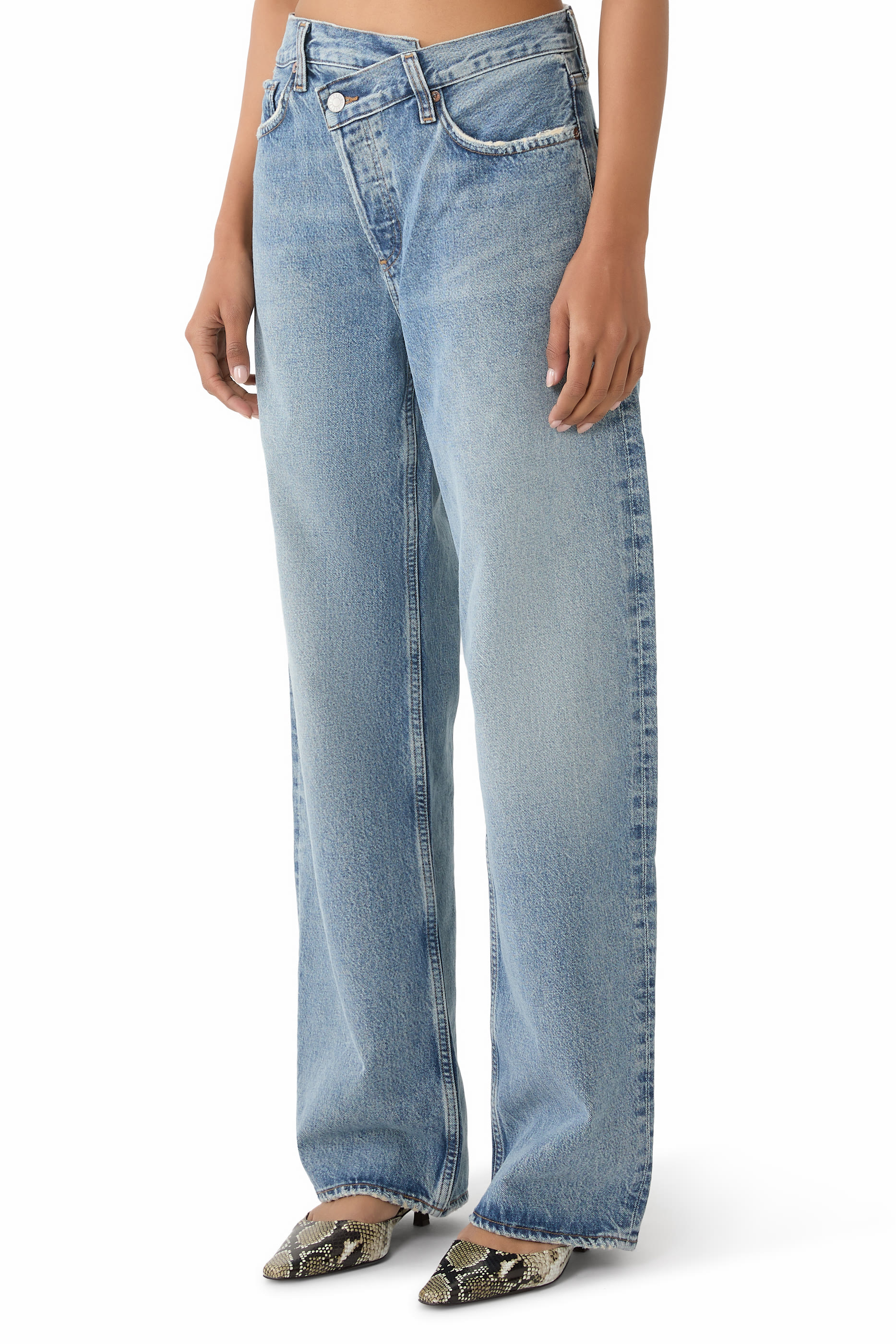 بنطال جينز آرك بتصميم متقاطع