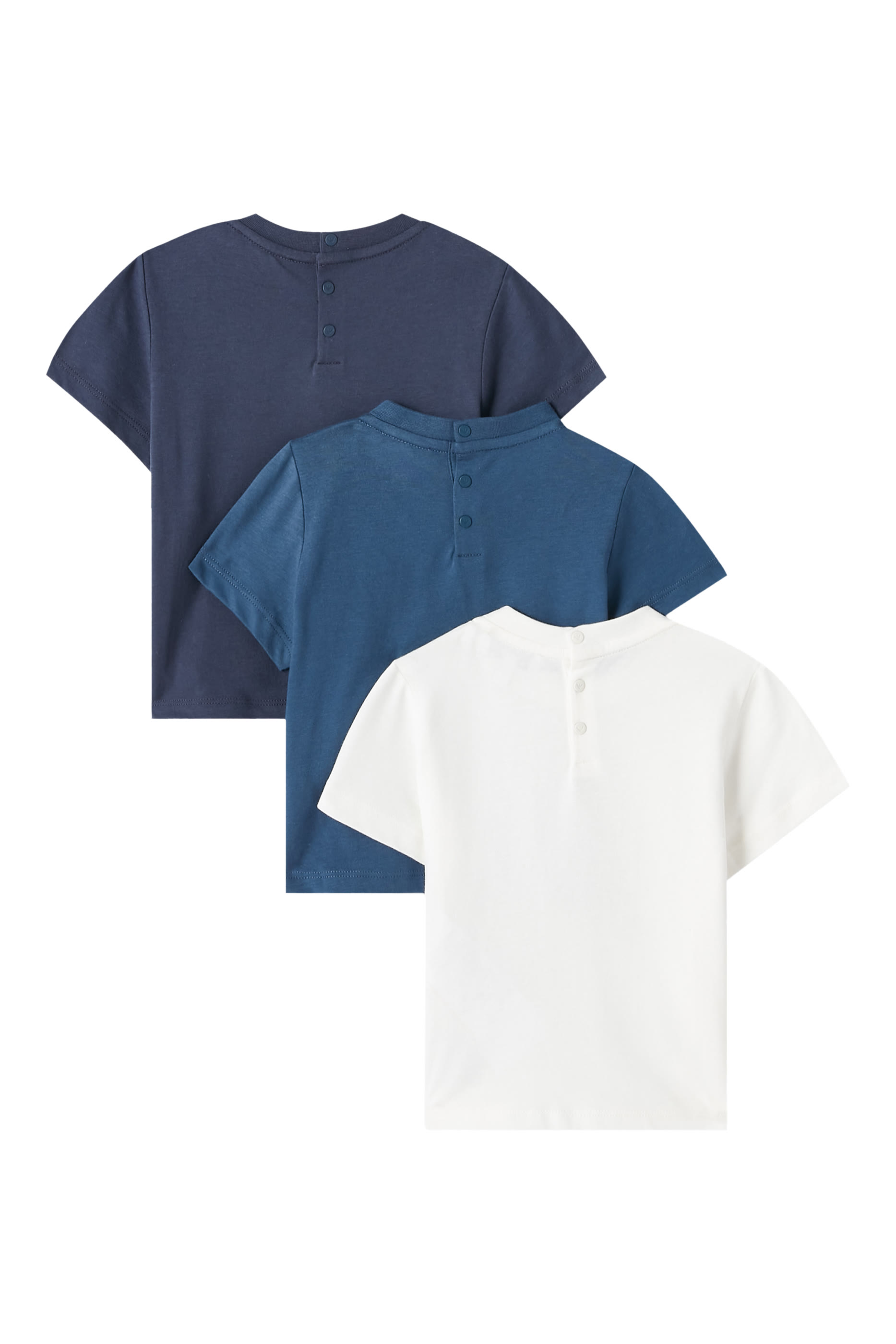 طقم تيشيرت بشعار الماركة للأطفال، ثلاث قطع