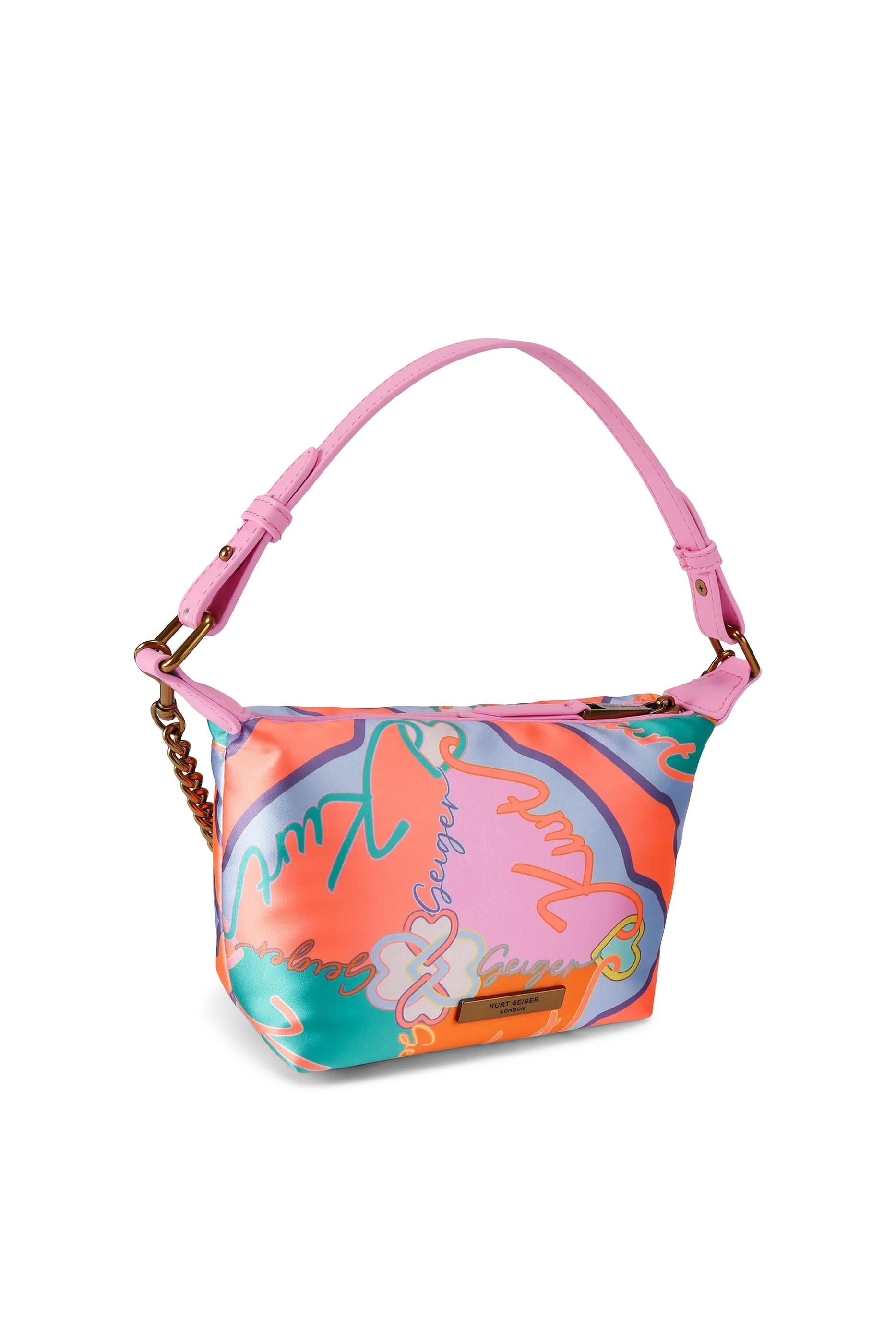 حقيبة كتف بشعار الماركة خامة ناعمة