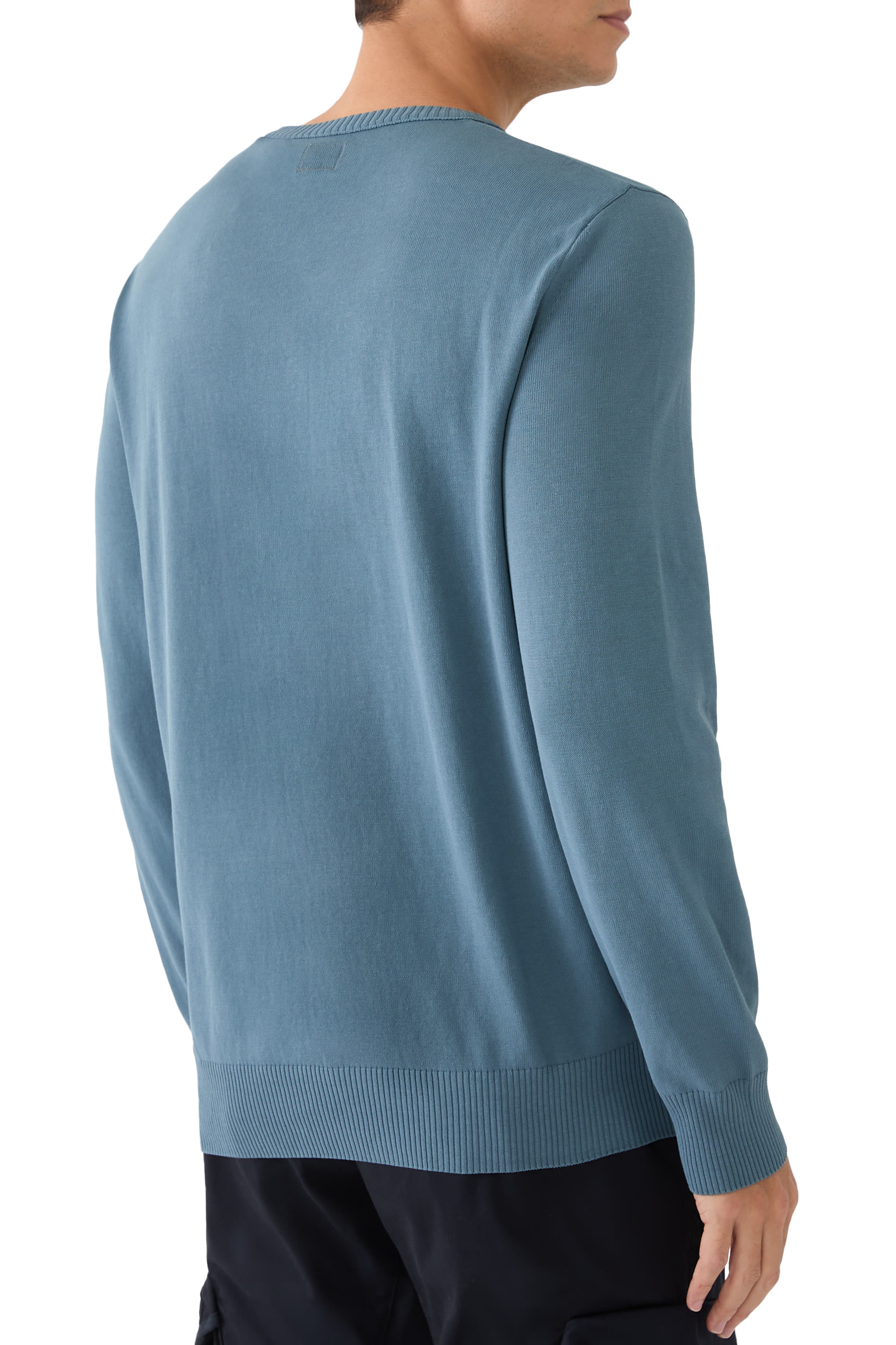 سويت شيرت لينس بياقة ضيقة قطن كريب