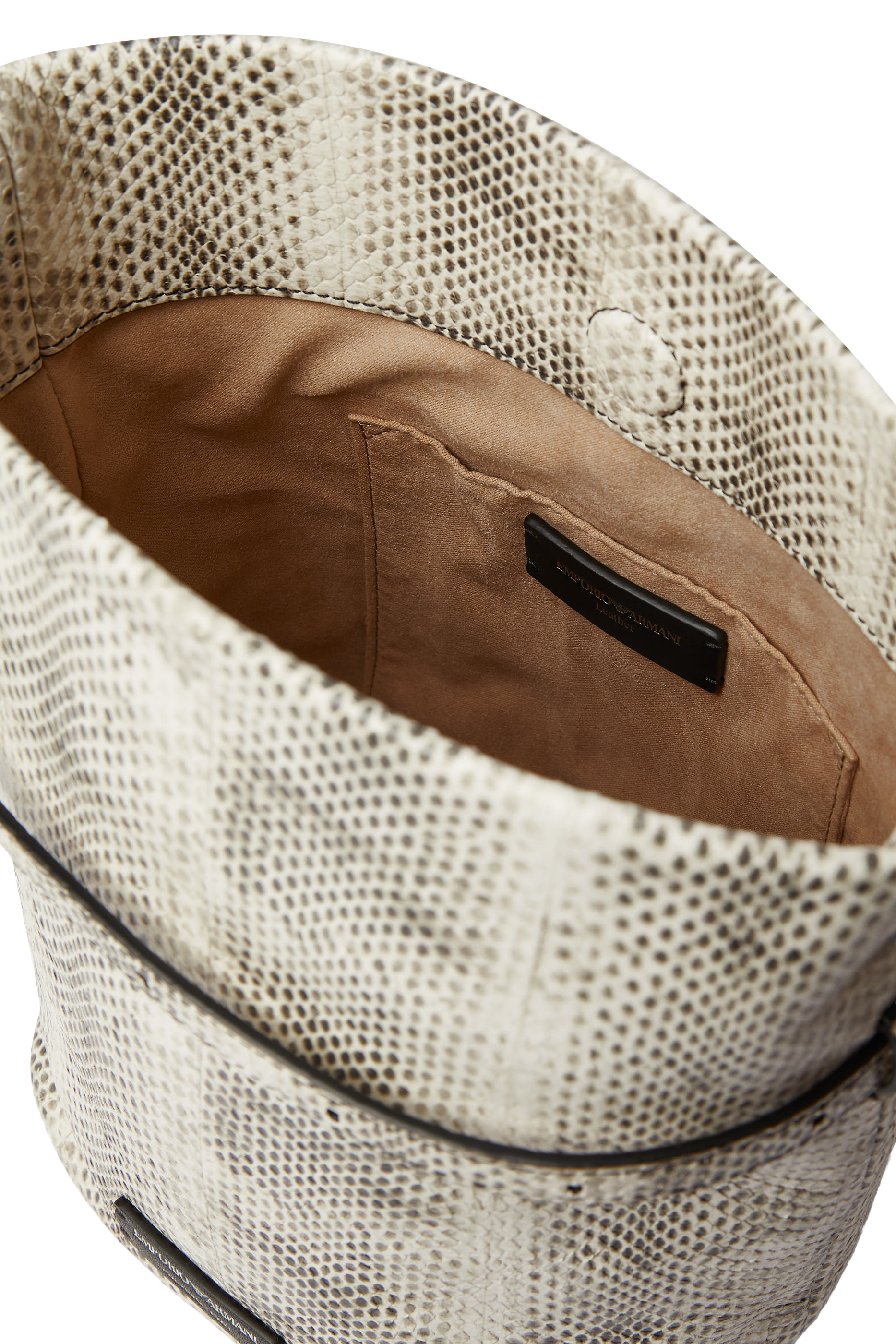 حقيبة باكيت جلد بنقشة جلد الثعبان