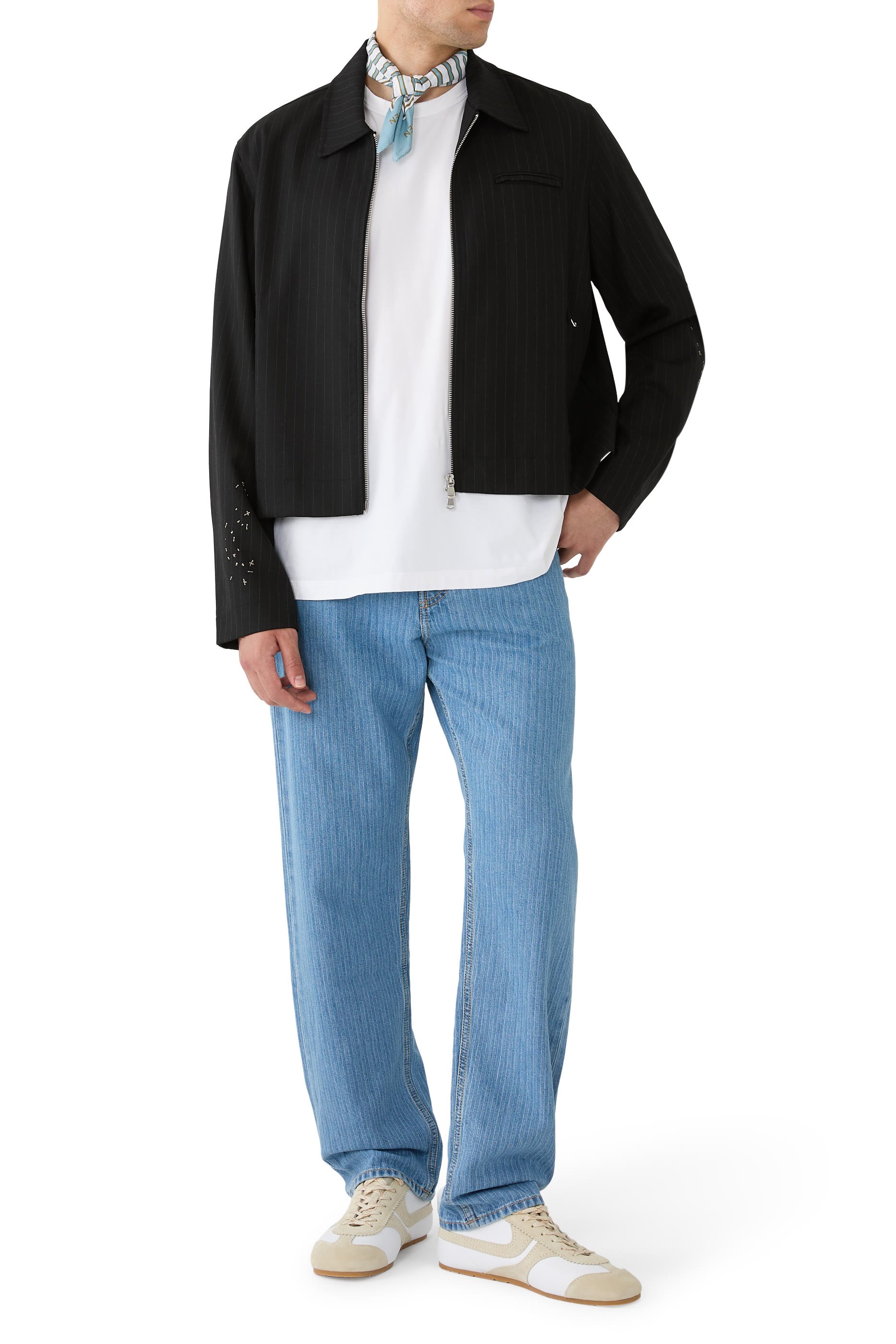 بنطال جينز شون بقصة ساق مستقيمة مريحة وخمس جيوب