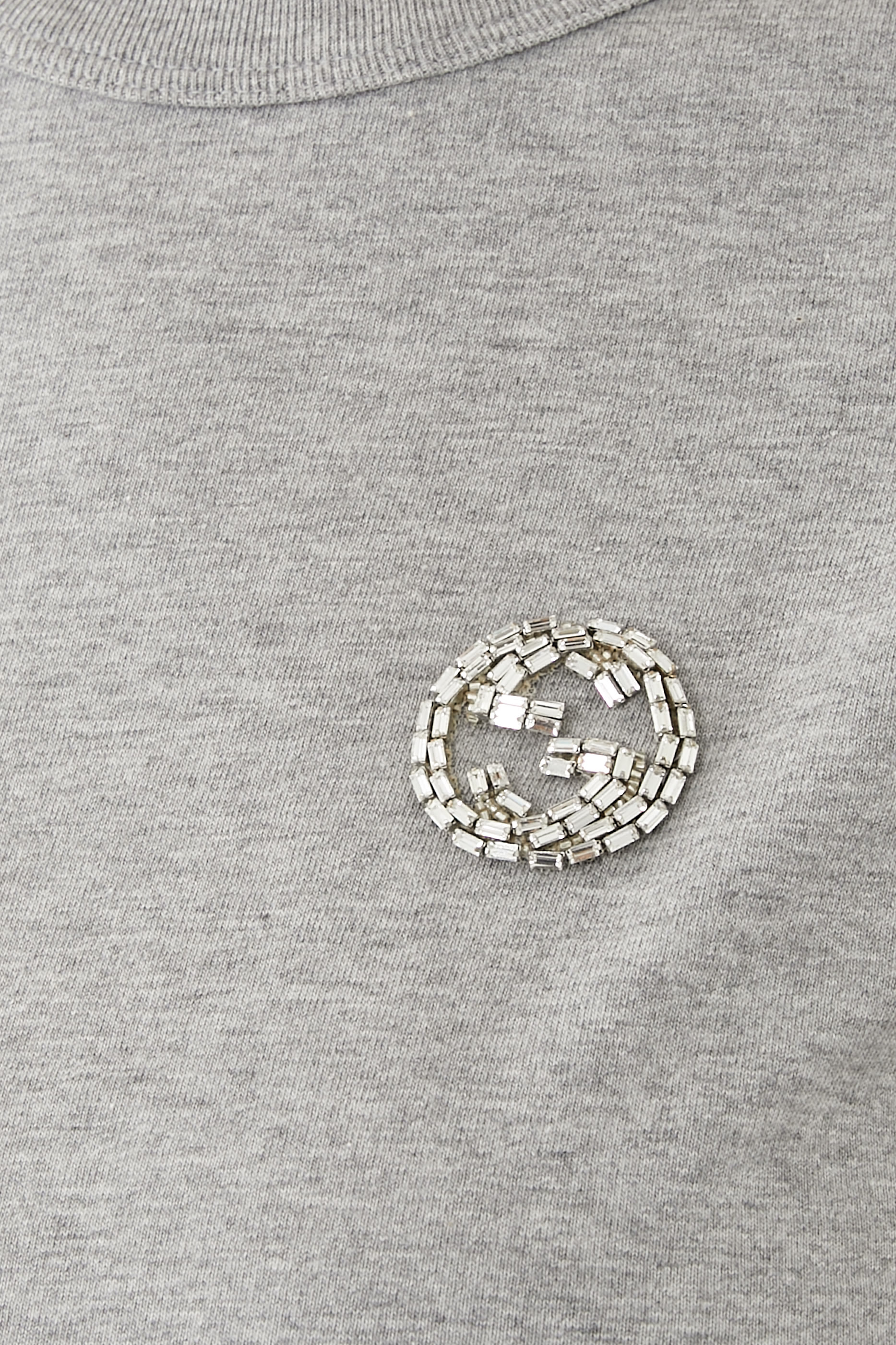 تيشيرت قطن بشعار الماركة المطر بالكريستال