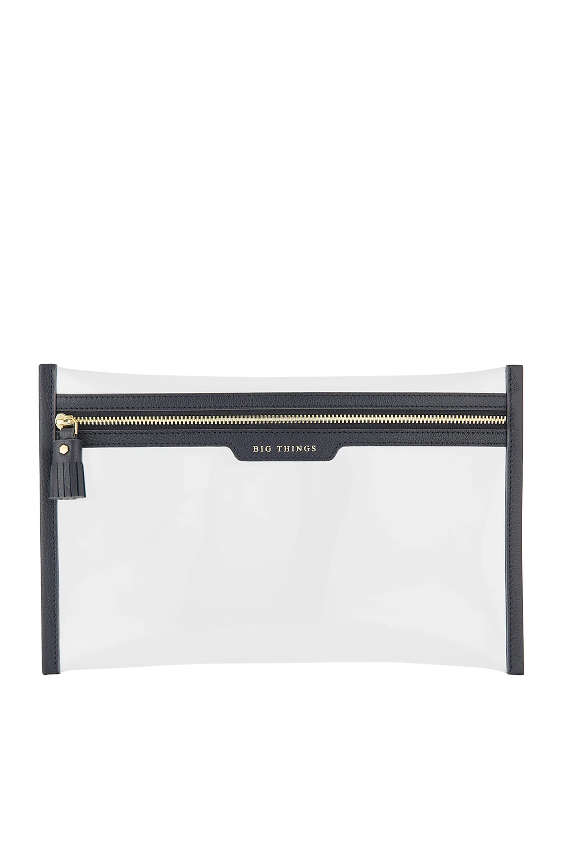 حقيبة مستحضرات تجميل بجيب واسع بنقشة بيج ثينجس