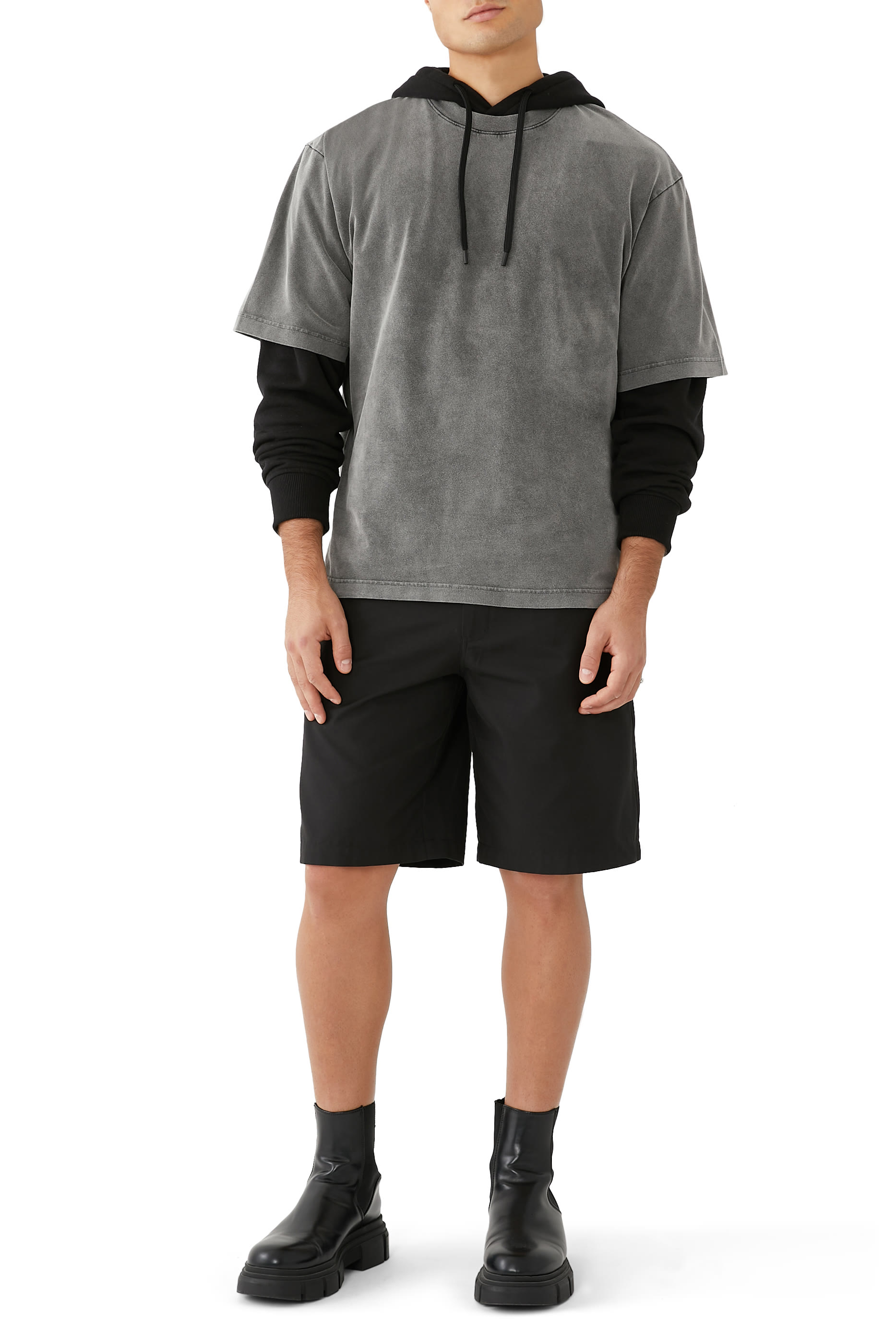 تيشيرت بياقة ضيقة قطن