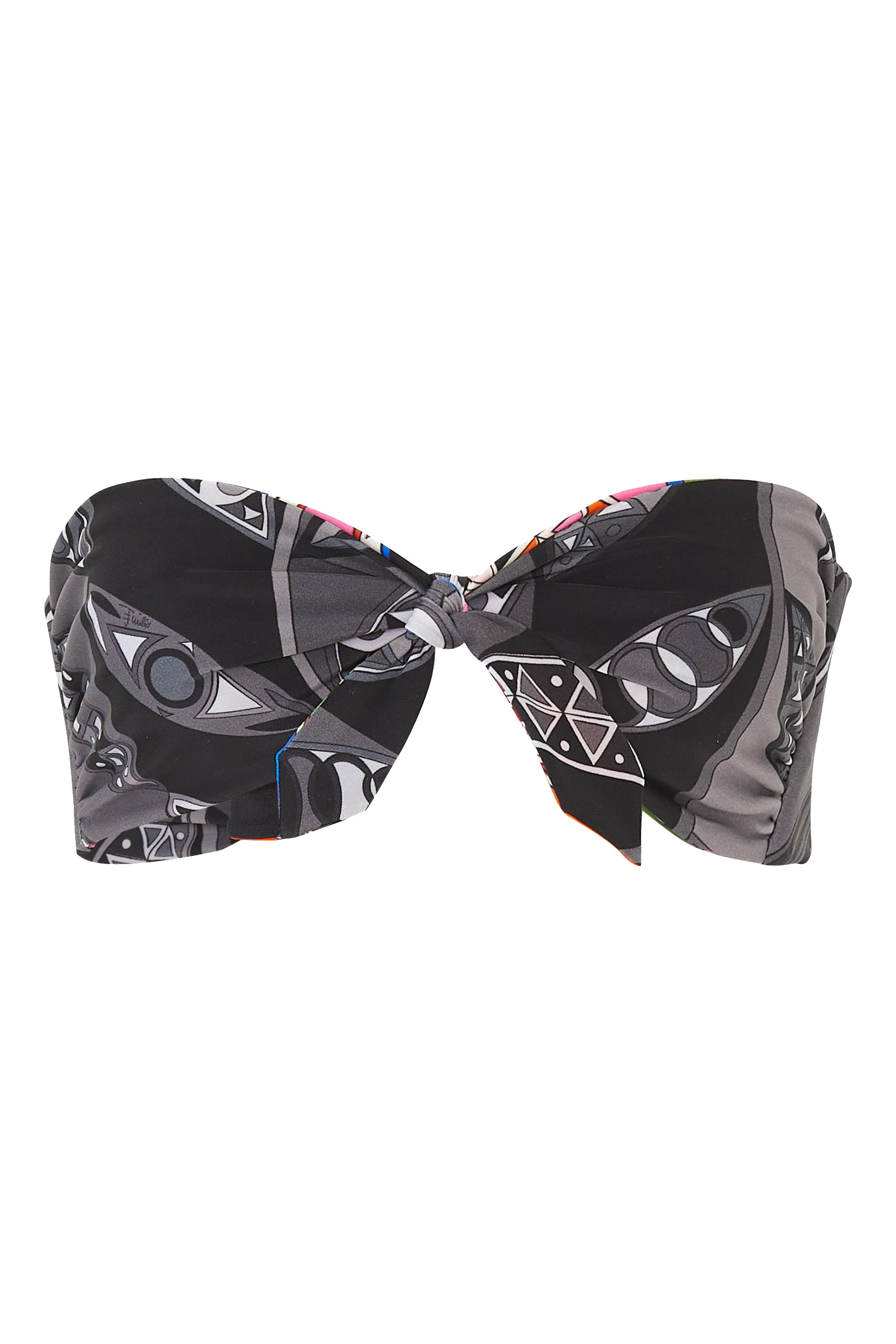 قطعة بيكيني علوية بتصميم وجهين وطبعة جيراندول