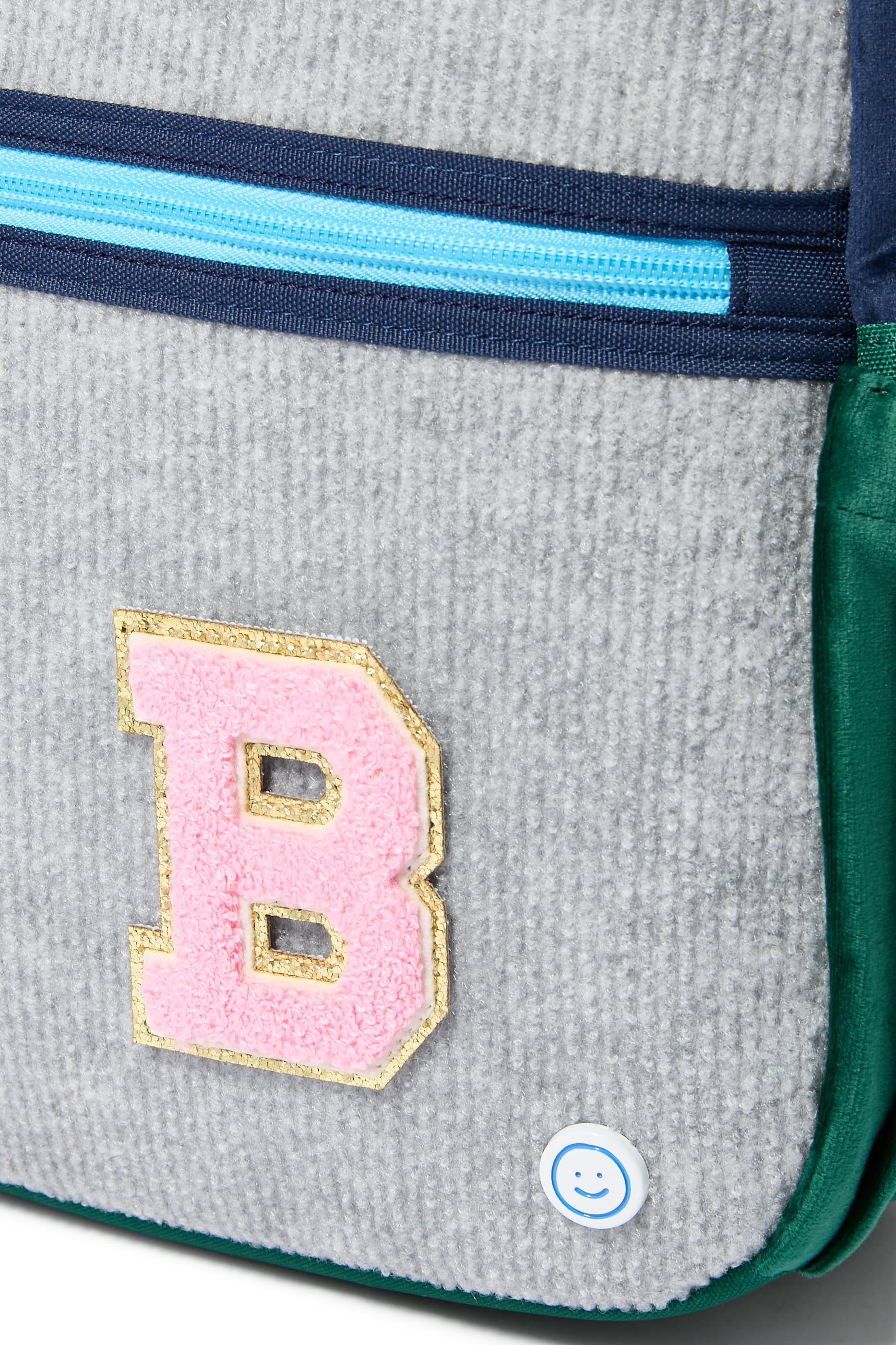 رقعة بتصميم حرف B لامعة شنيل مقاس 3 بوصة للأطفال