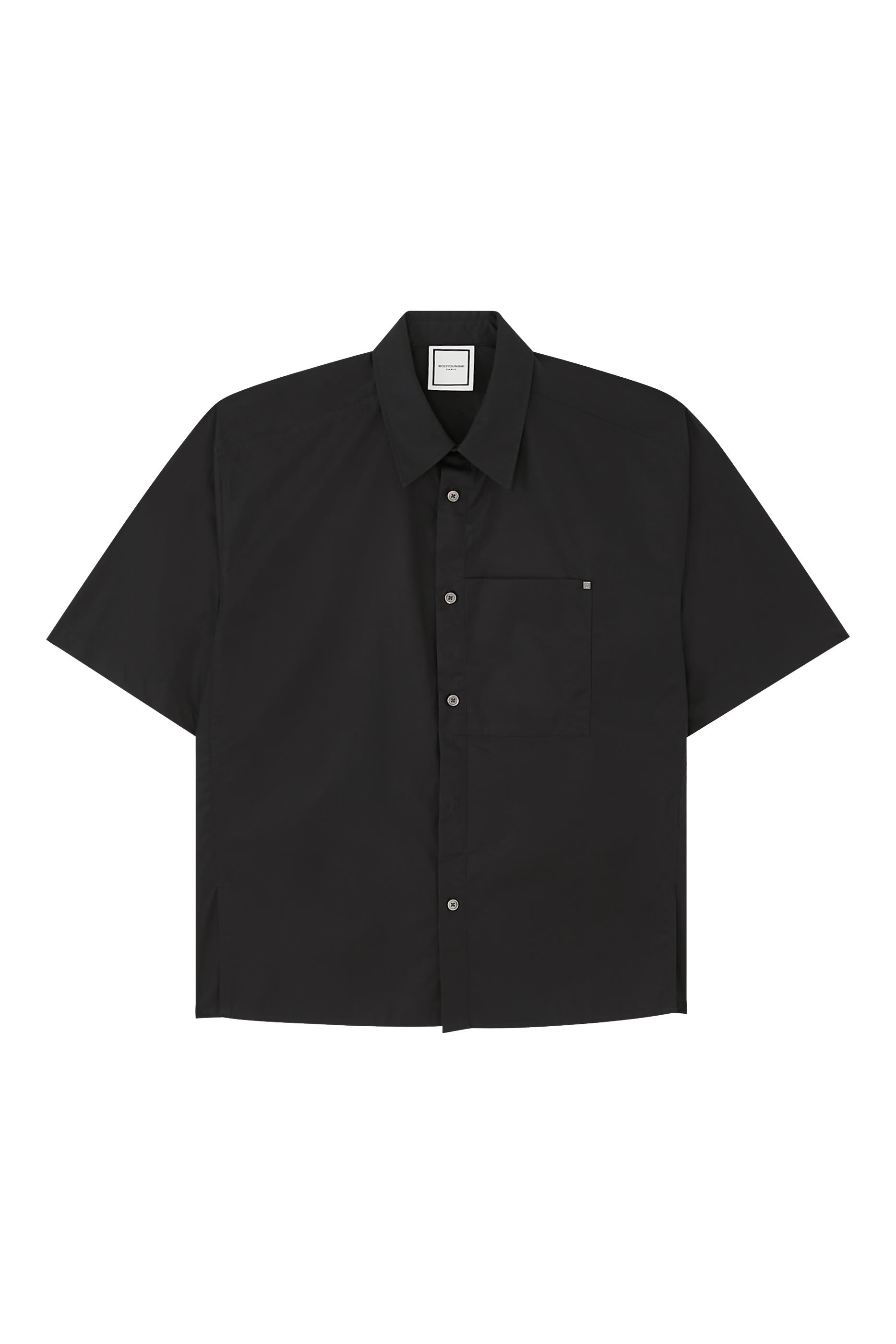 قميص بأكمام قصيرة بطبعات شعار الماركة غرافيك خلفي