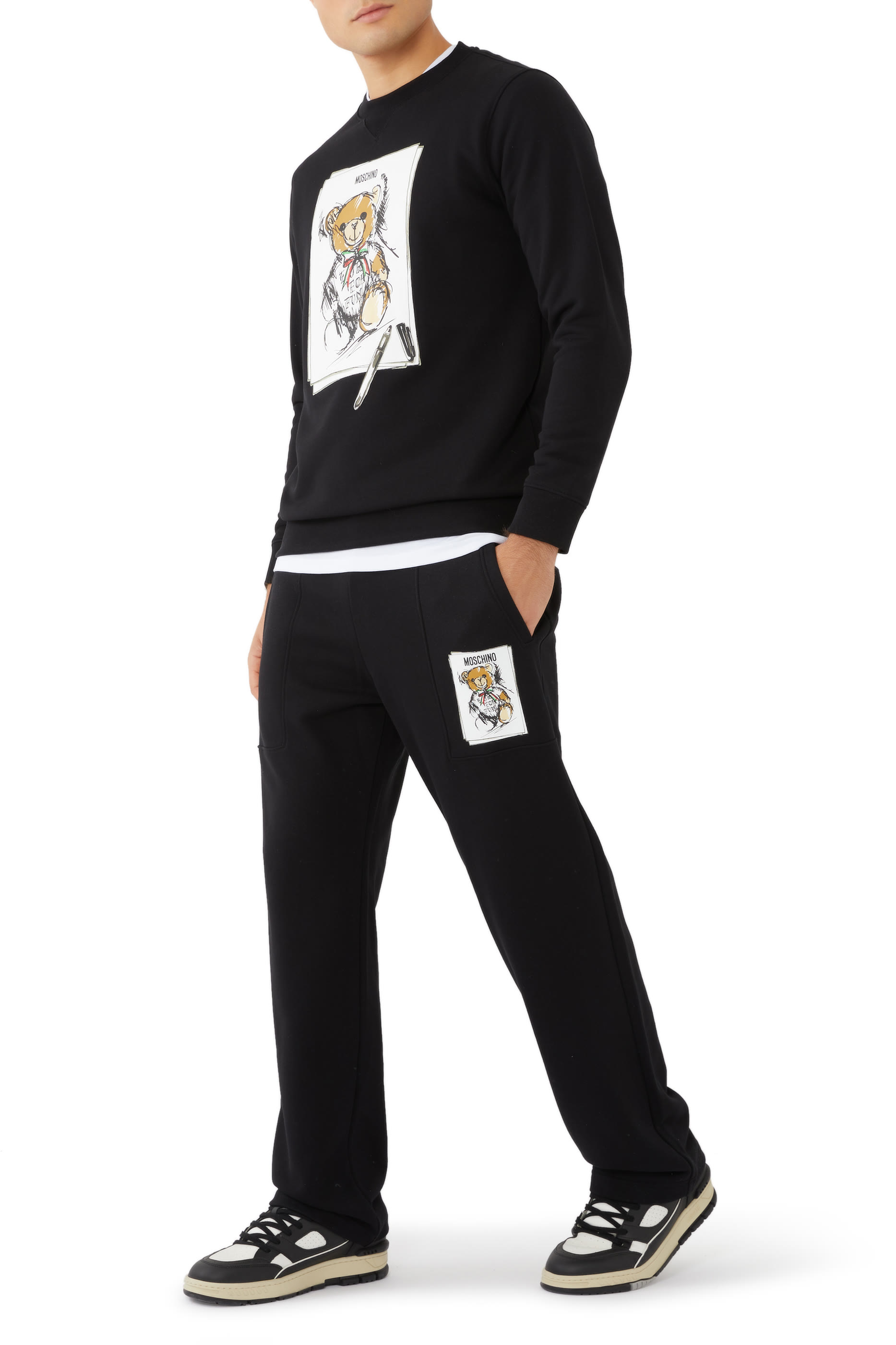 بنطال رياضي مزين بالدب تيدي صوف