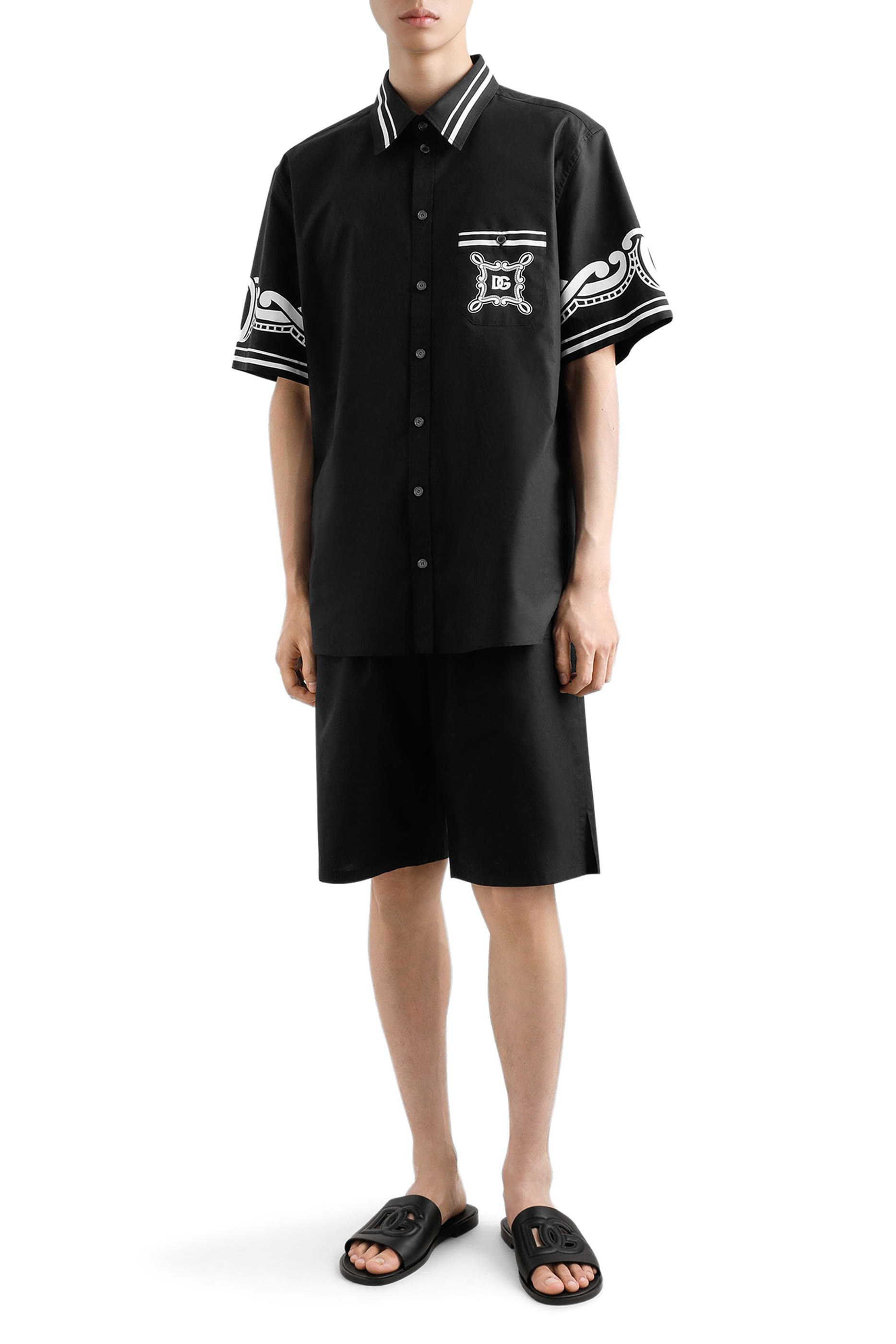 قميص بوبلين بتفاصيل طبعات994946