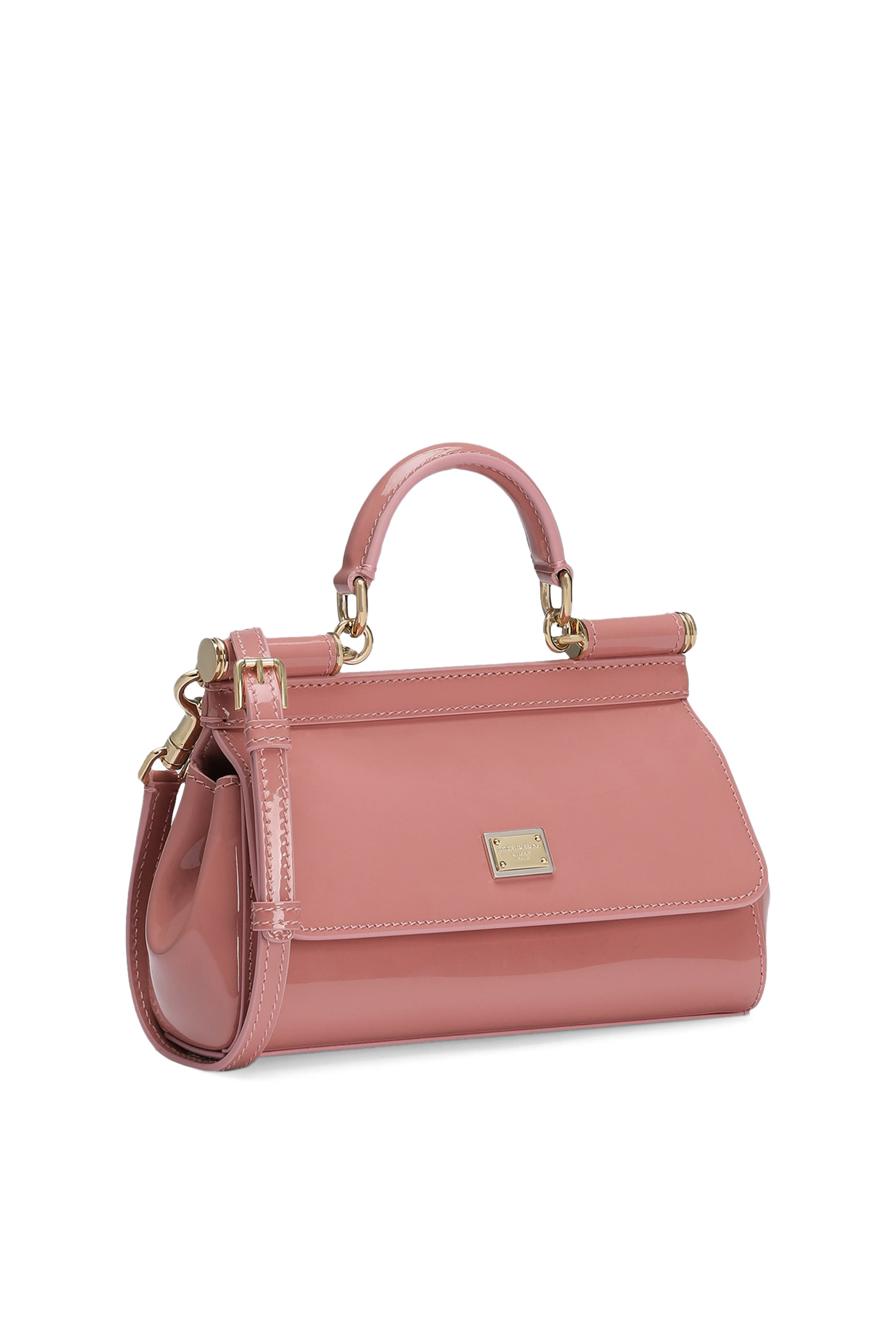 حقيبة يد سيسلي صغيرة جلد عجل لامع