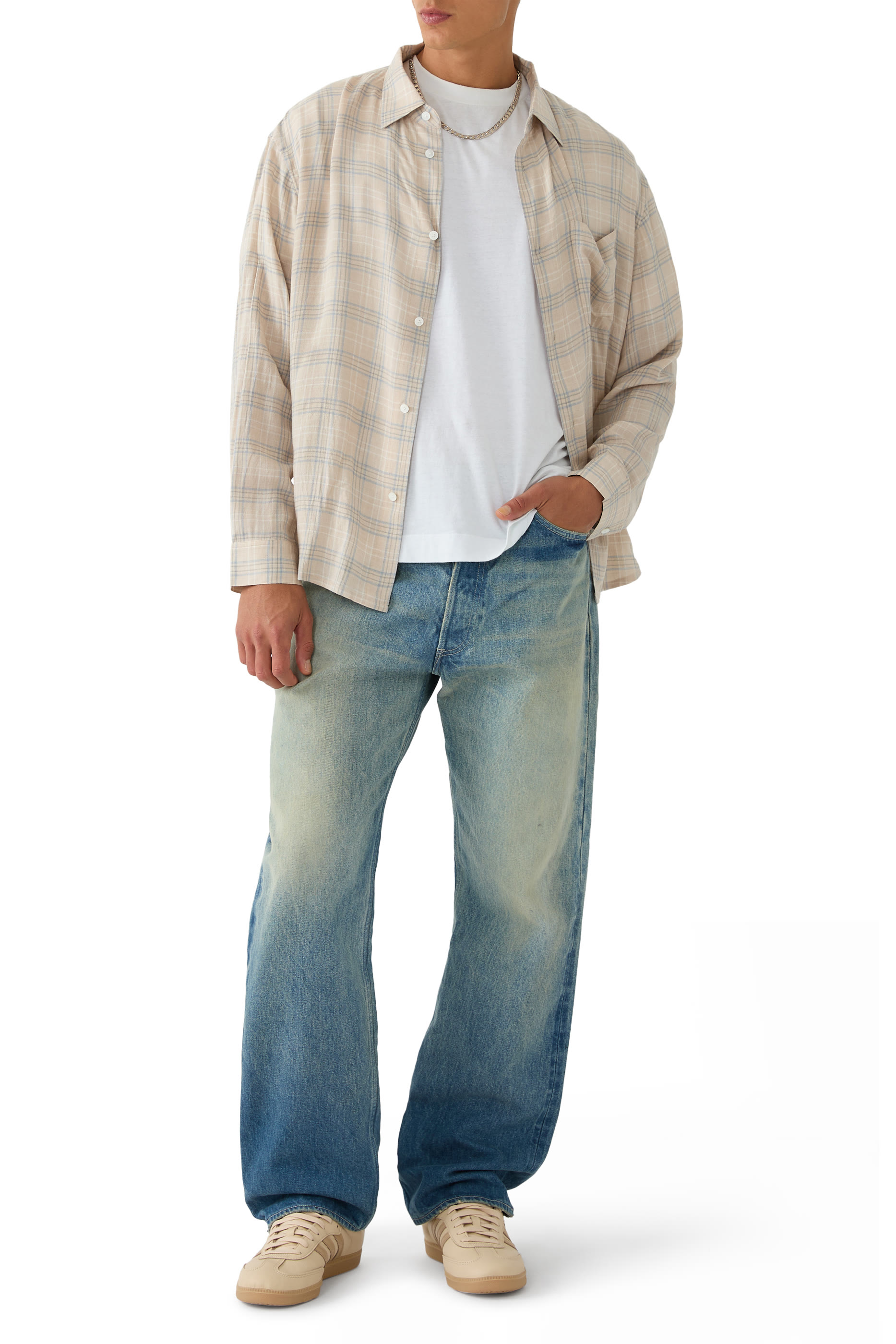 قميص بنقشة مربعات