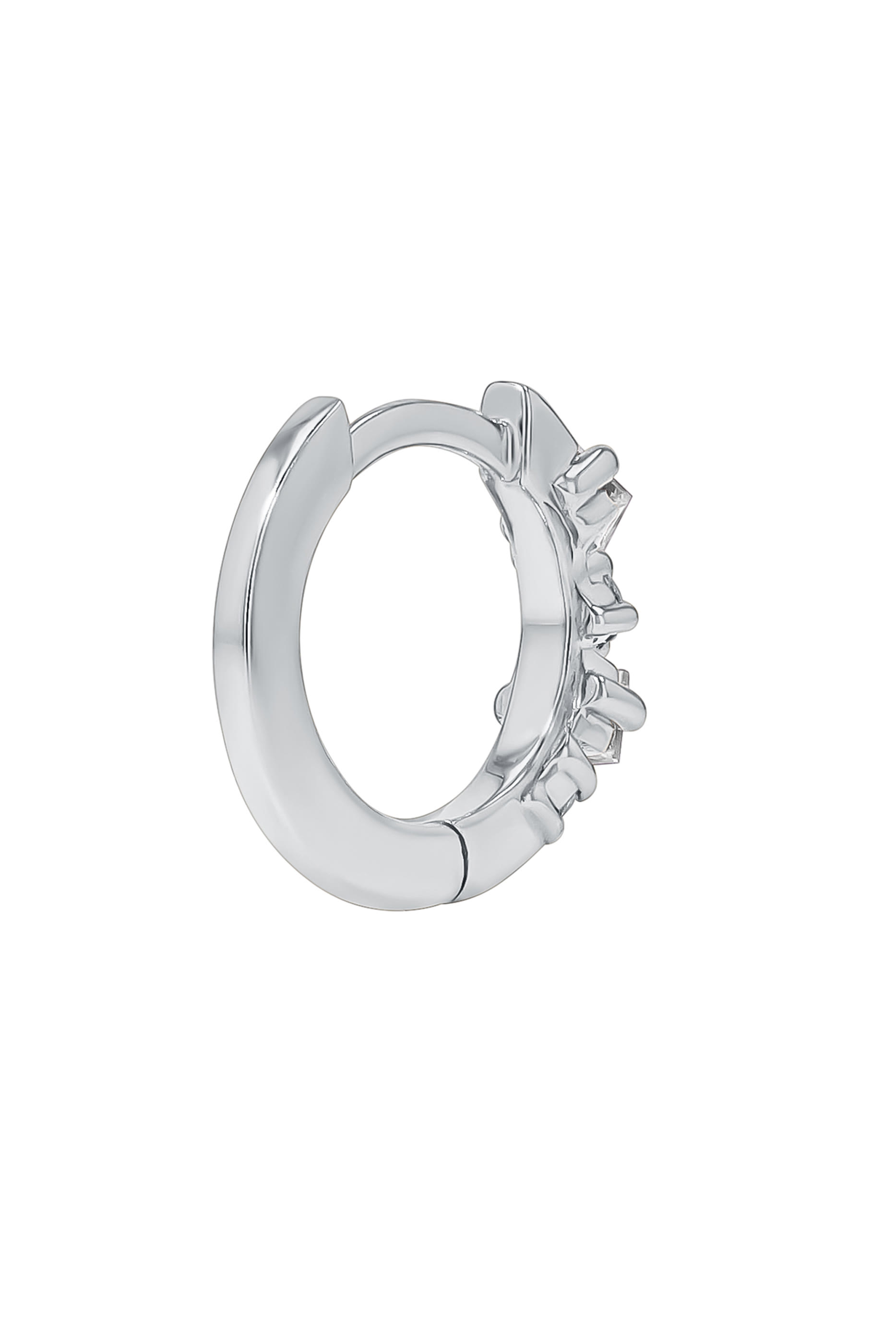 أقراط هاجي ذهب أبيض عيار 18