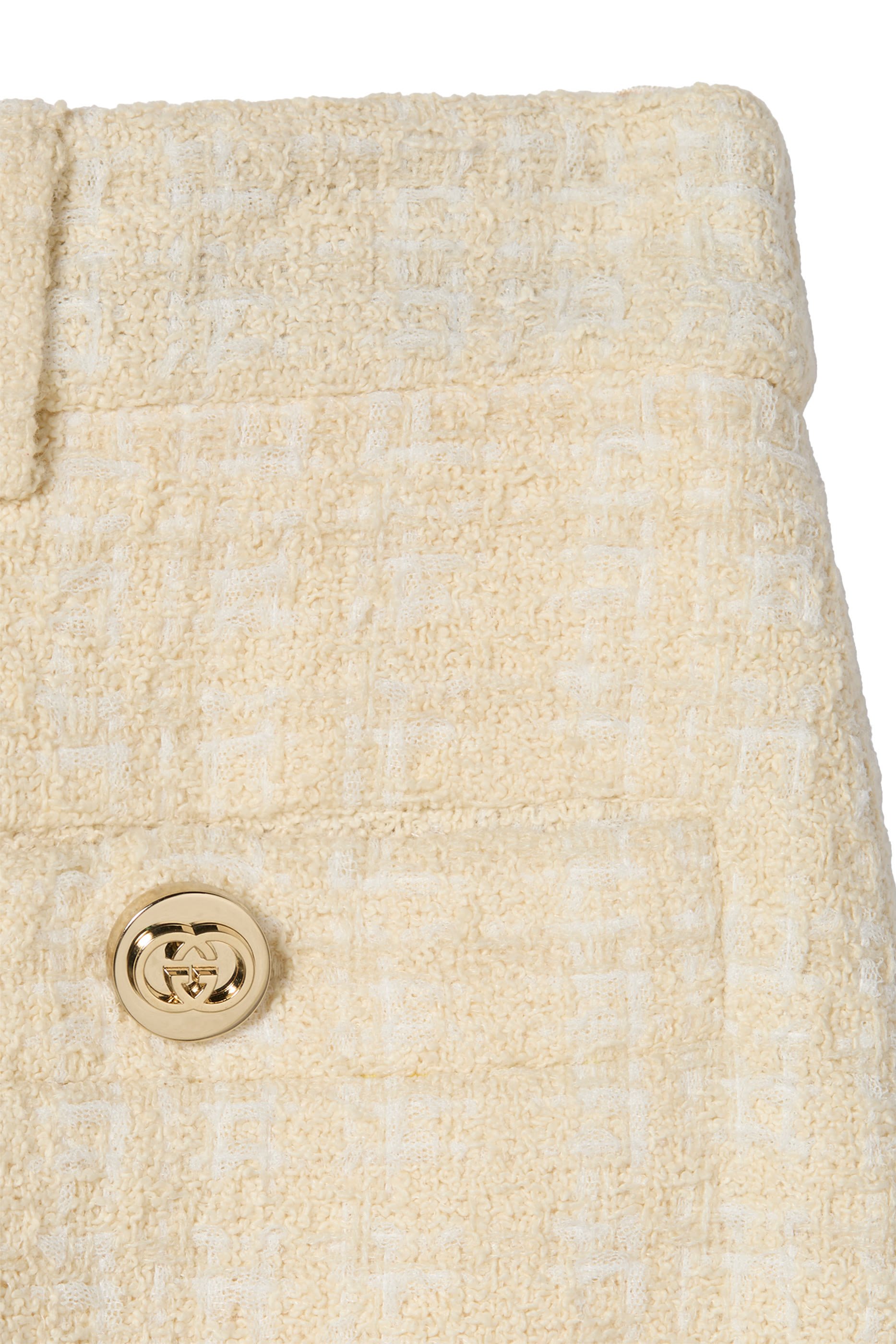 بنطال بنقشة مربعات قطن تويد