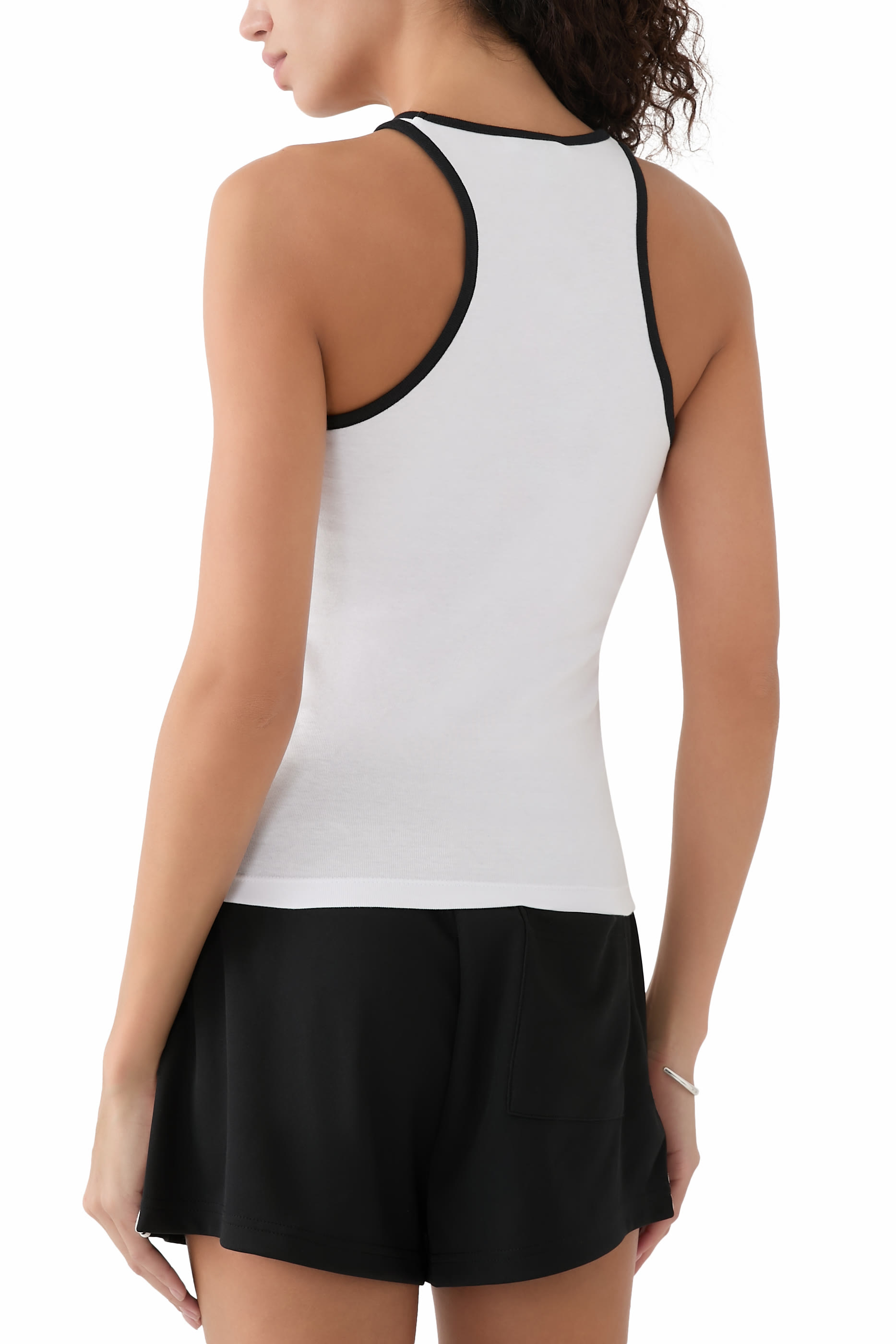 بلوزة اس ار اتش واي سي بتصميم مضلع بلا أكمام 