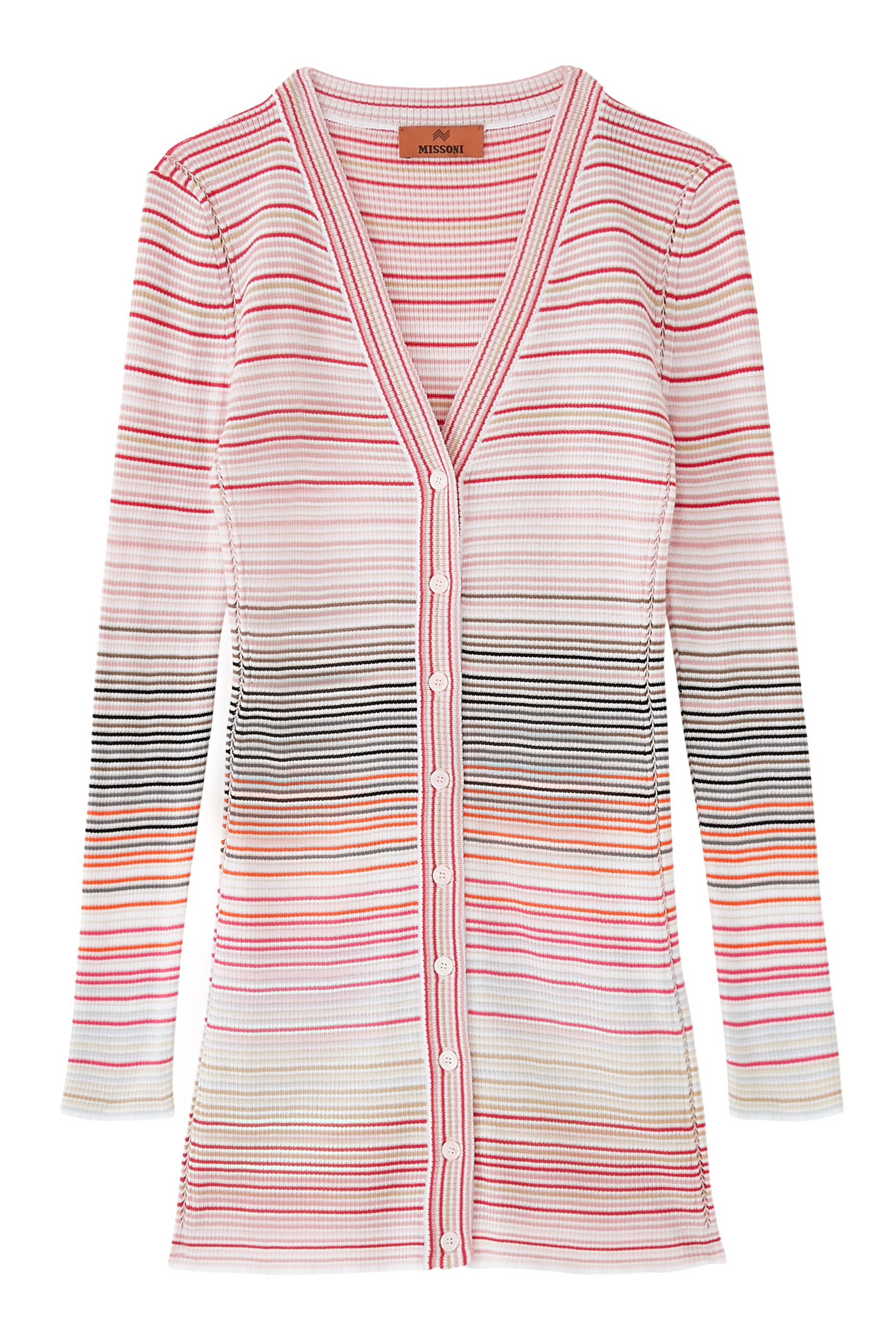 كارديجان قطن بنقشة خطوط متعرجة