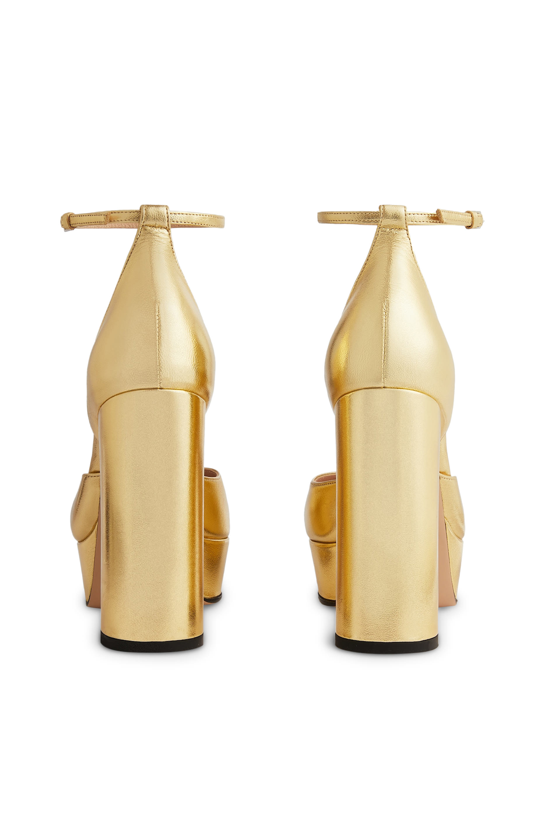 حذاء كلاسيكي بنعل سميك وحلية حرفي شعار الماركة 115 جلد