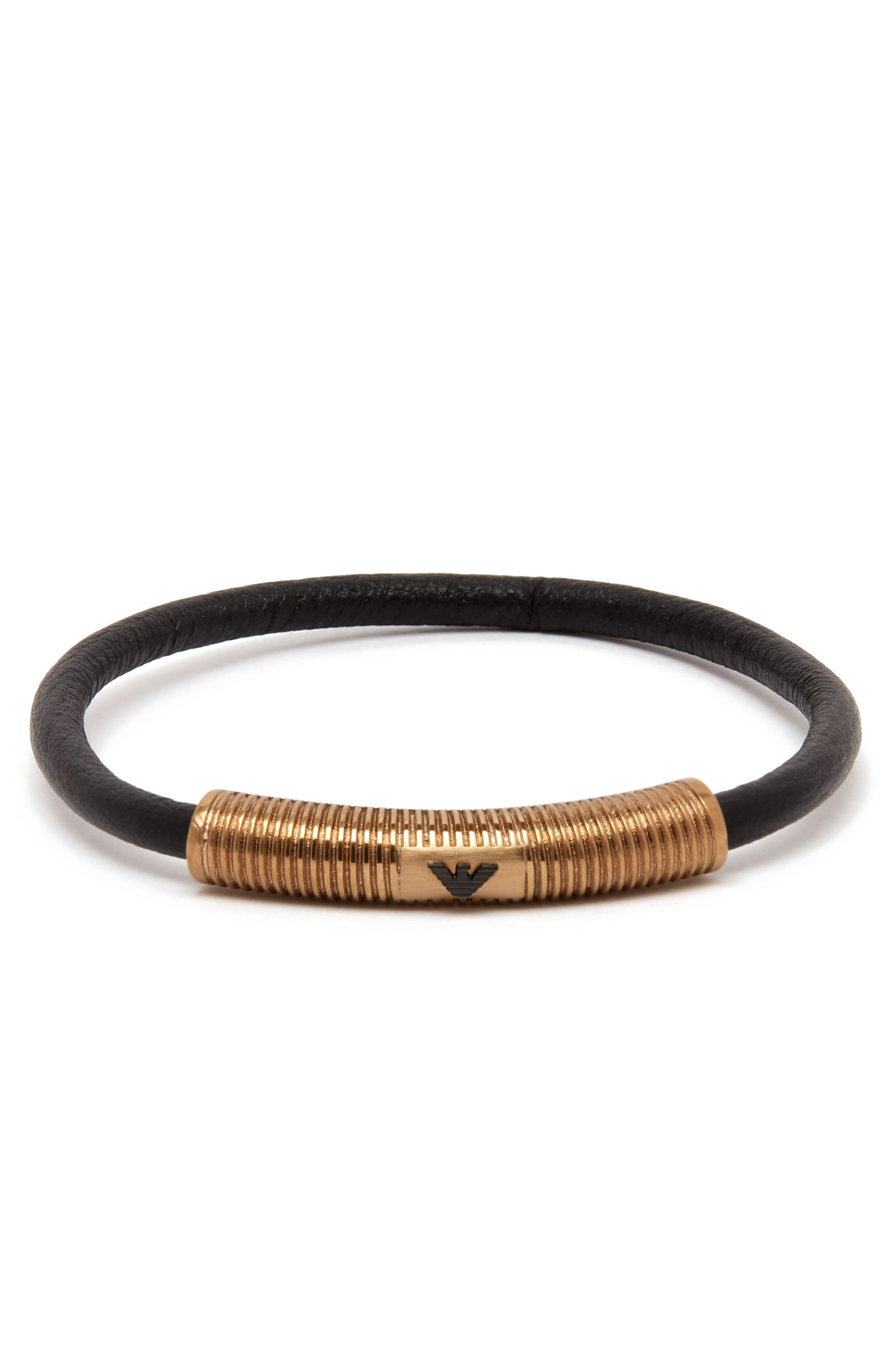 سوار بشعار الماركة ستانلس ستيل وجلد