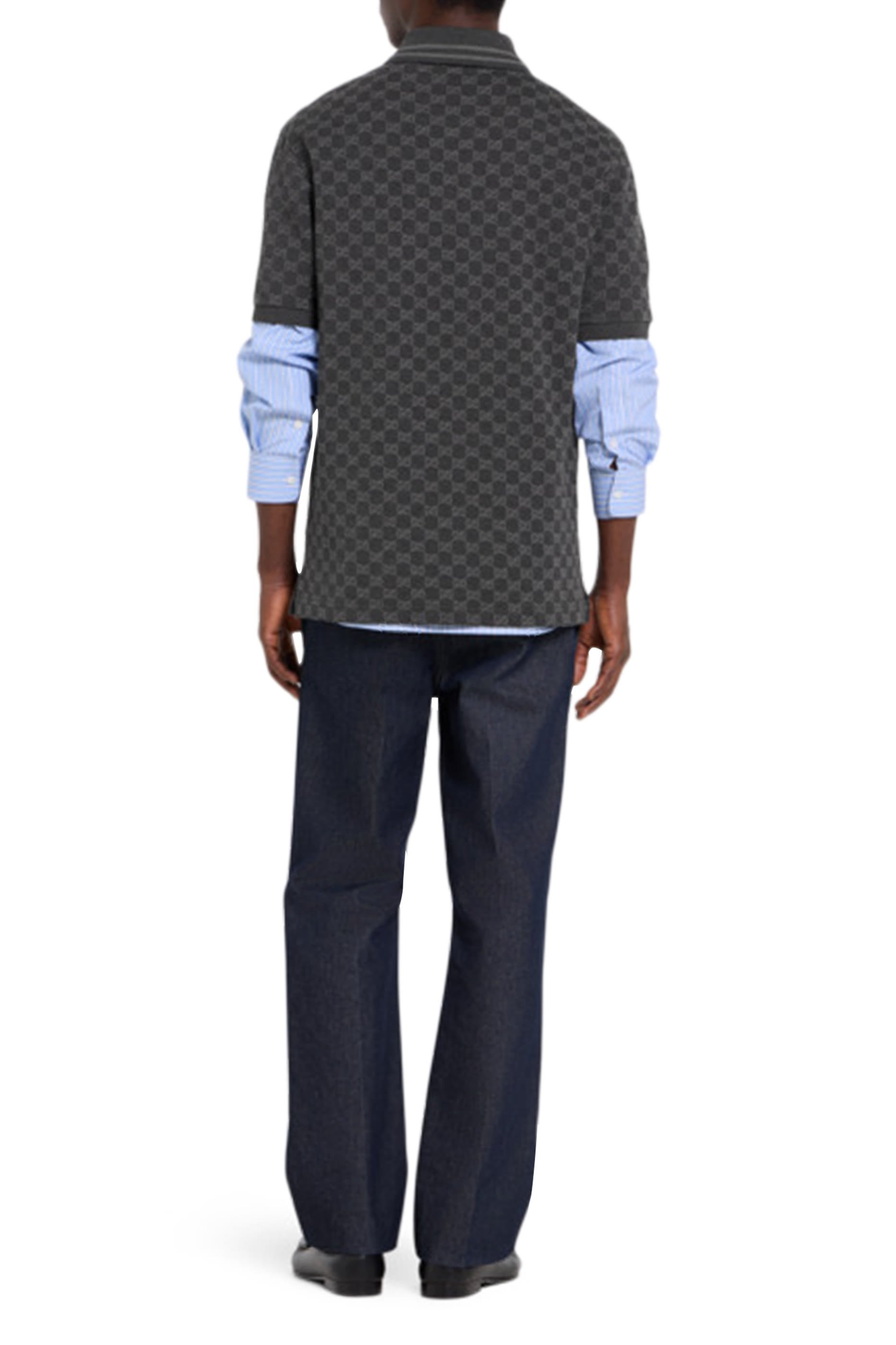 قميص بولو بشعار الماركة جاكار قطن بيكيه