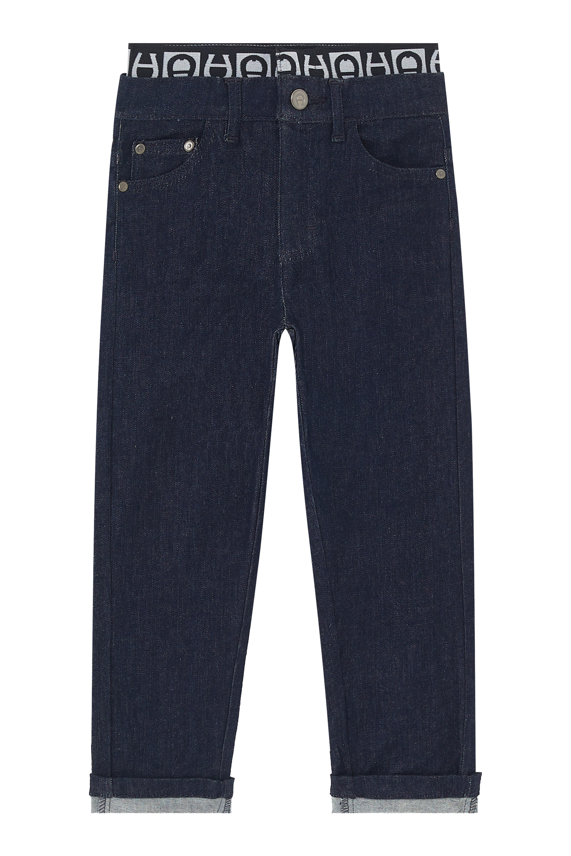 بنطال جينز بخصر مزدوج للأطفال