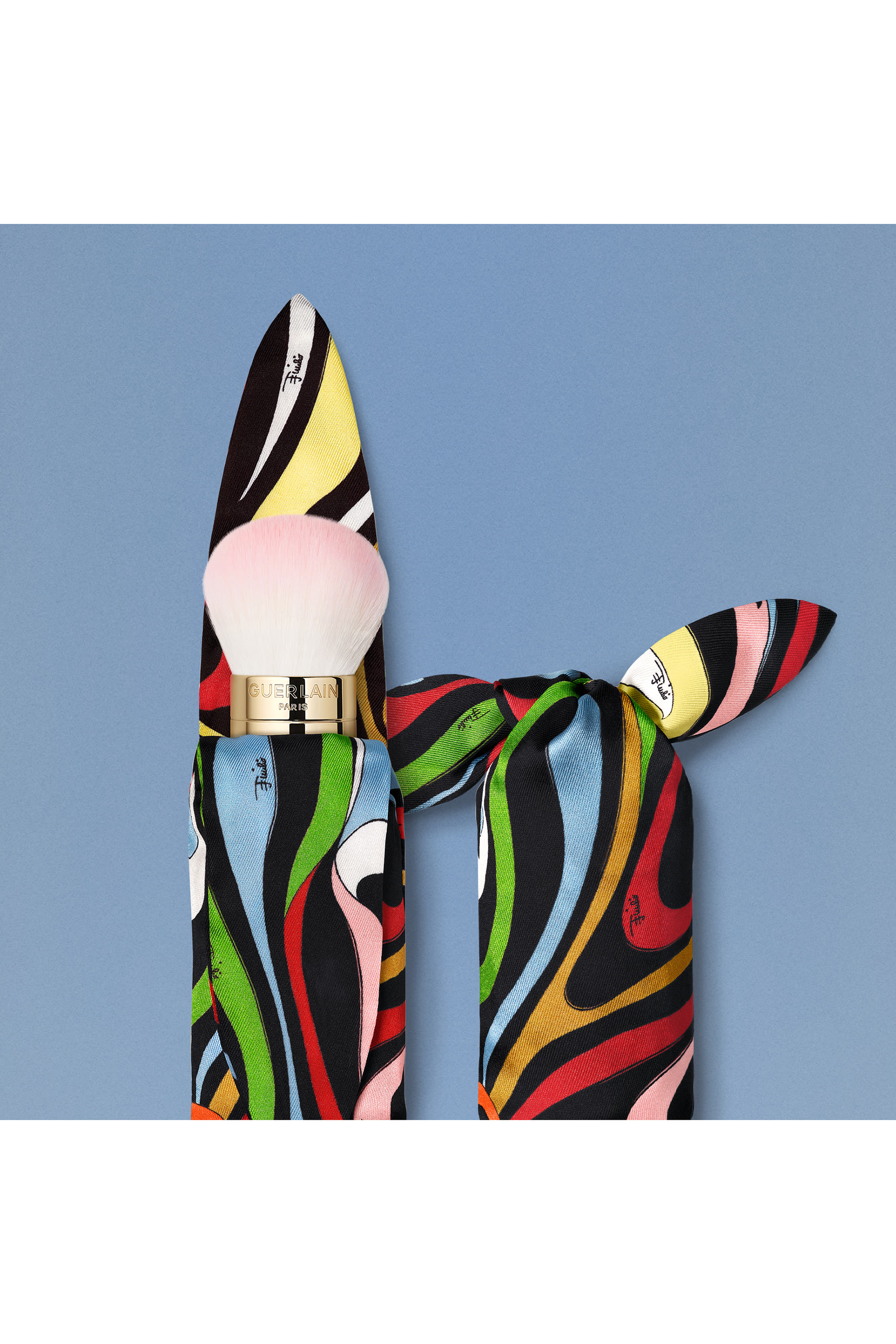 فرشاة بودرة بنقشة مارمو المموجة