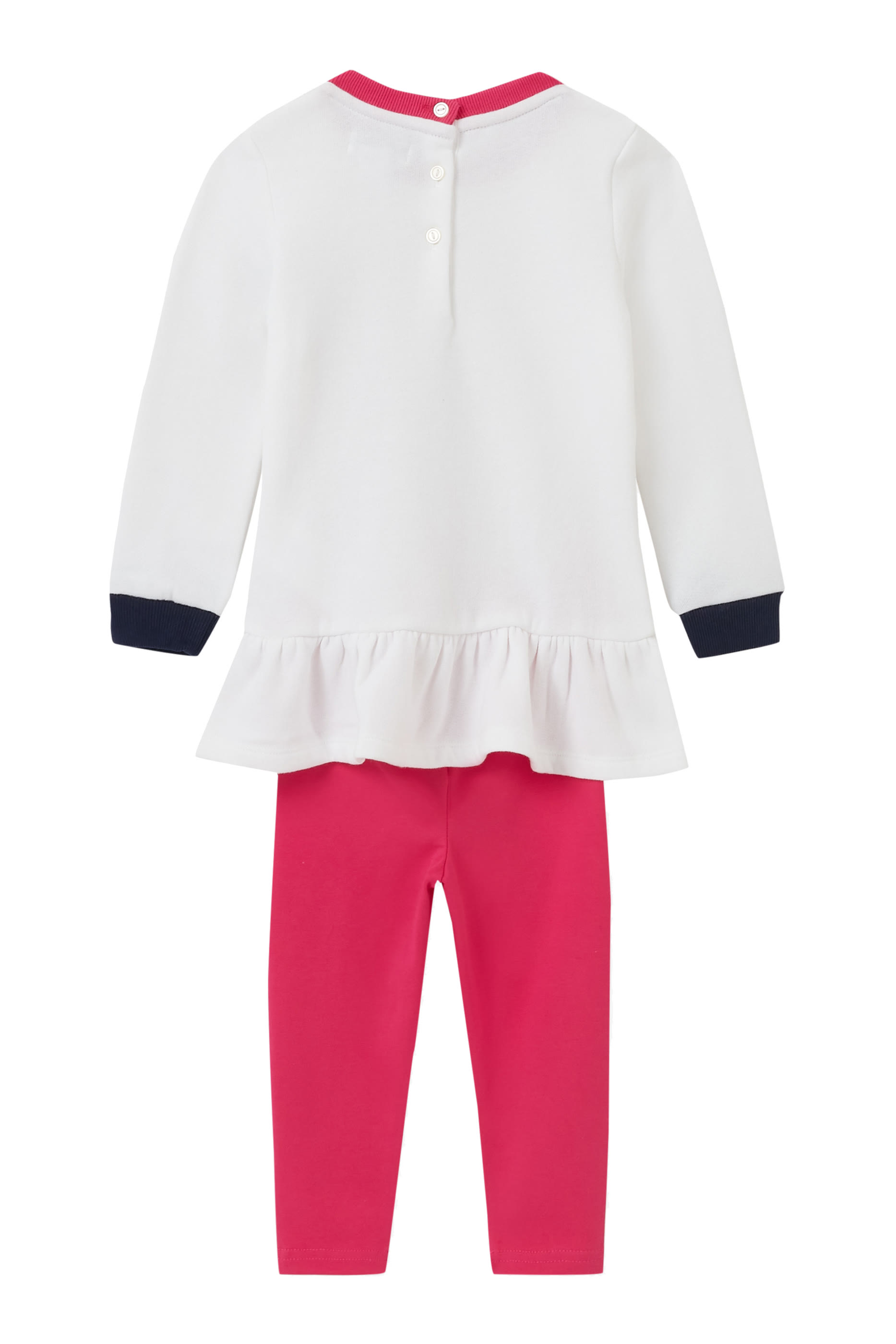 طقم بلوزة ولغينغز للأطفال بطبعة دب