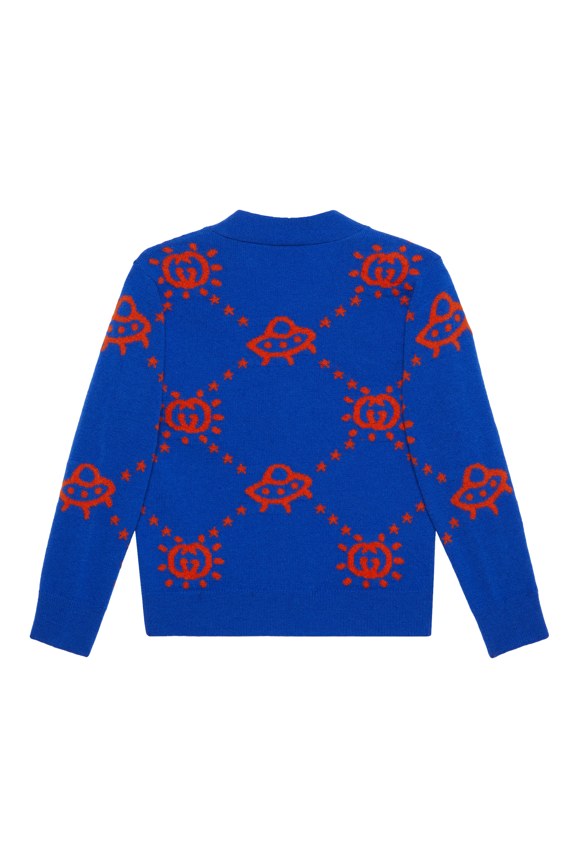 كارديجان مزين بصحن طائر للأطفال صوف